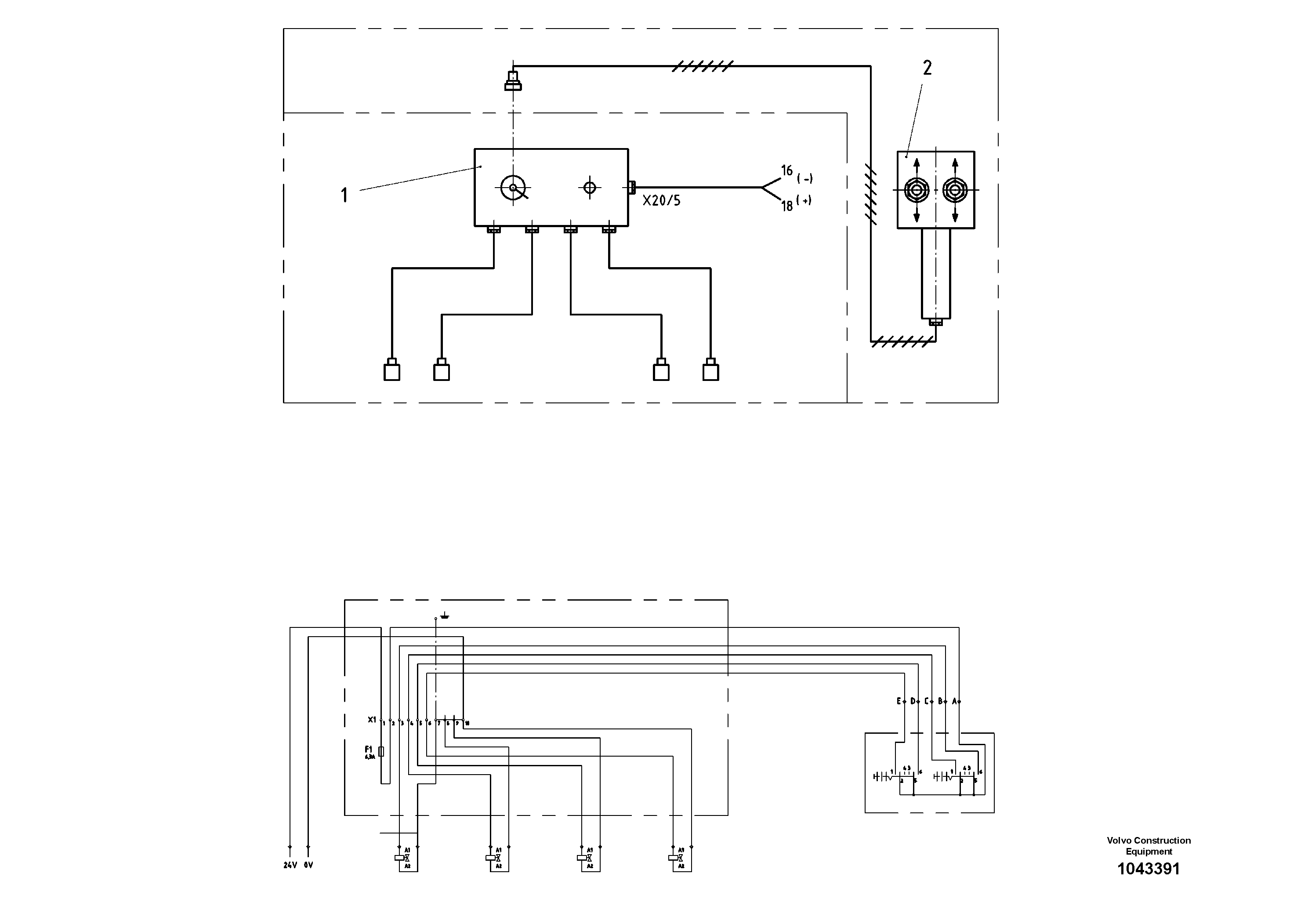 Схема запчастей Volvo ABG325 S/N 20941 - - 53064 Electric Height Adjustment 