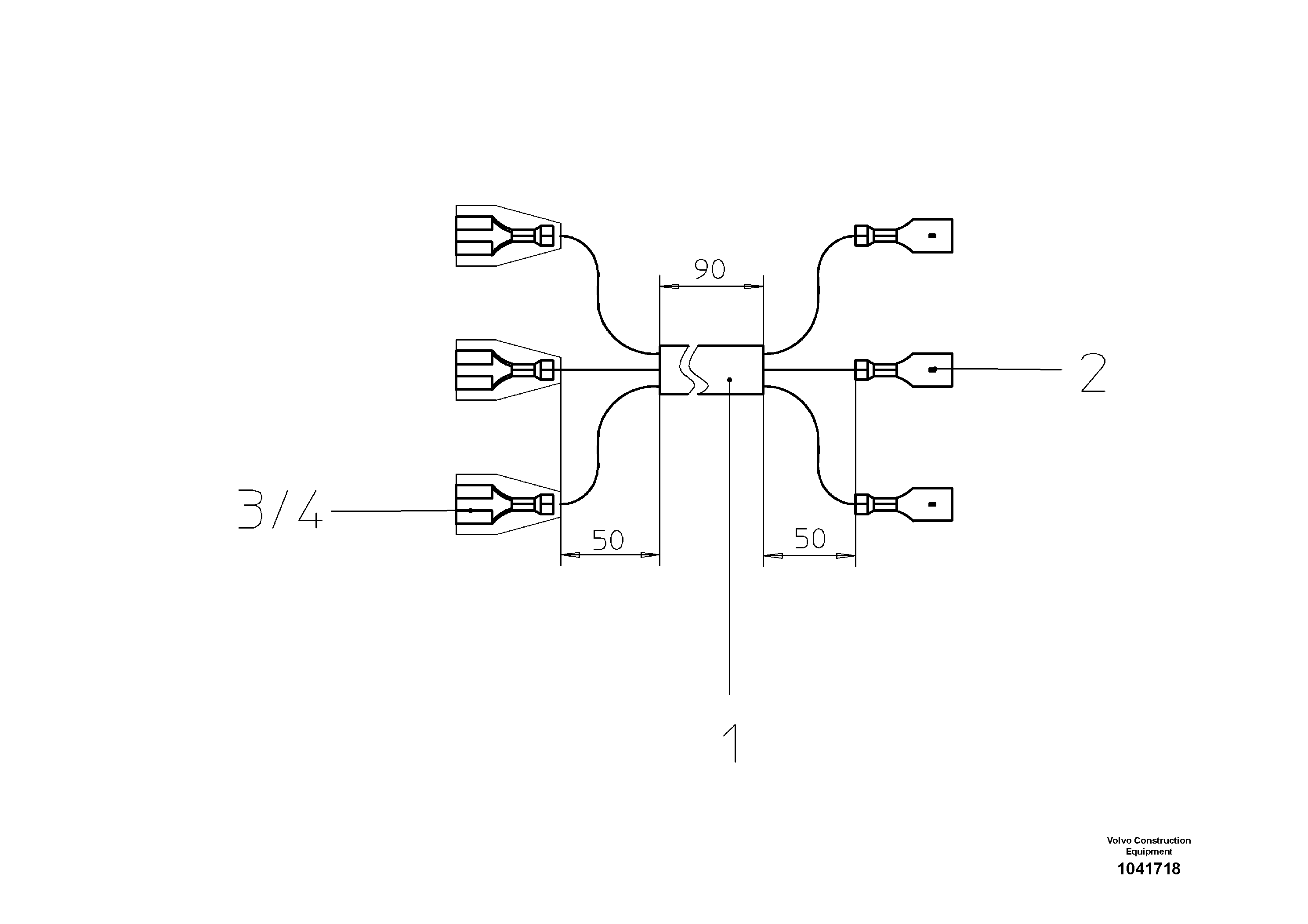 Схема запчастей Volvo ABG325 S/N 20941 - - 52744 Cable 