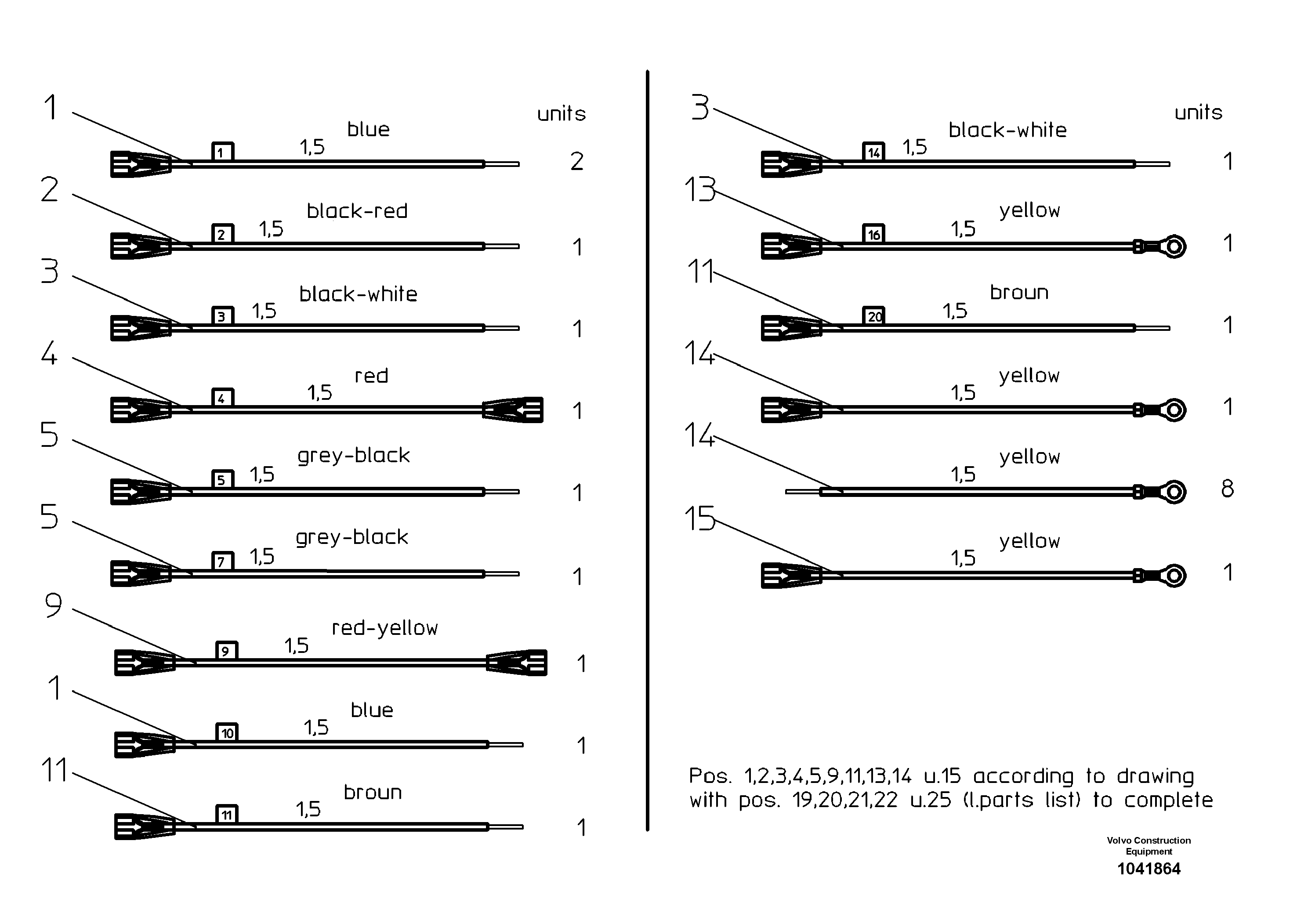 Схема запчастей Volvo ABG325 S/N 20941 - - 52745 Set Of Cables 