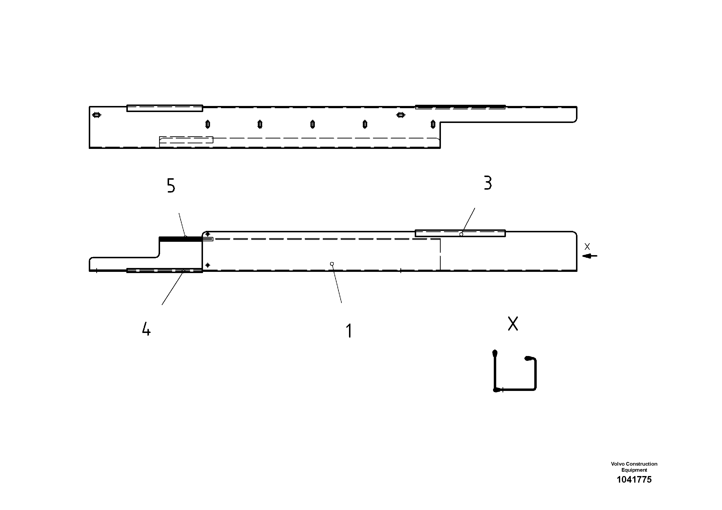 Схема запчастей Volvo ABG325 S/N 20941 - - 52747 Cable channel Support 