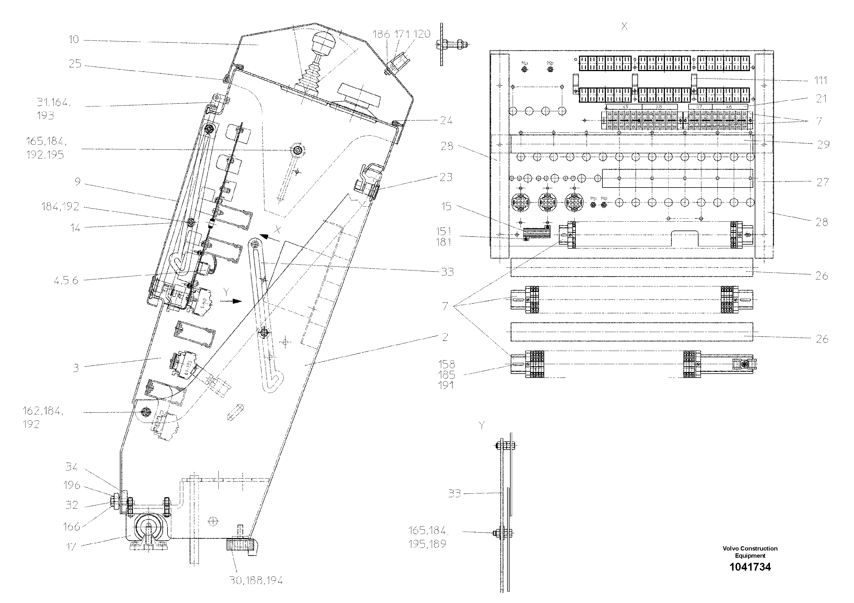 Схема запчастей Volvo ABG325 S/N 20941 - - 73227 Control Station 