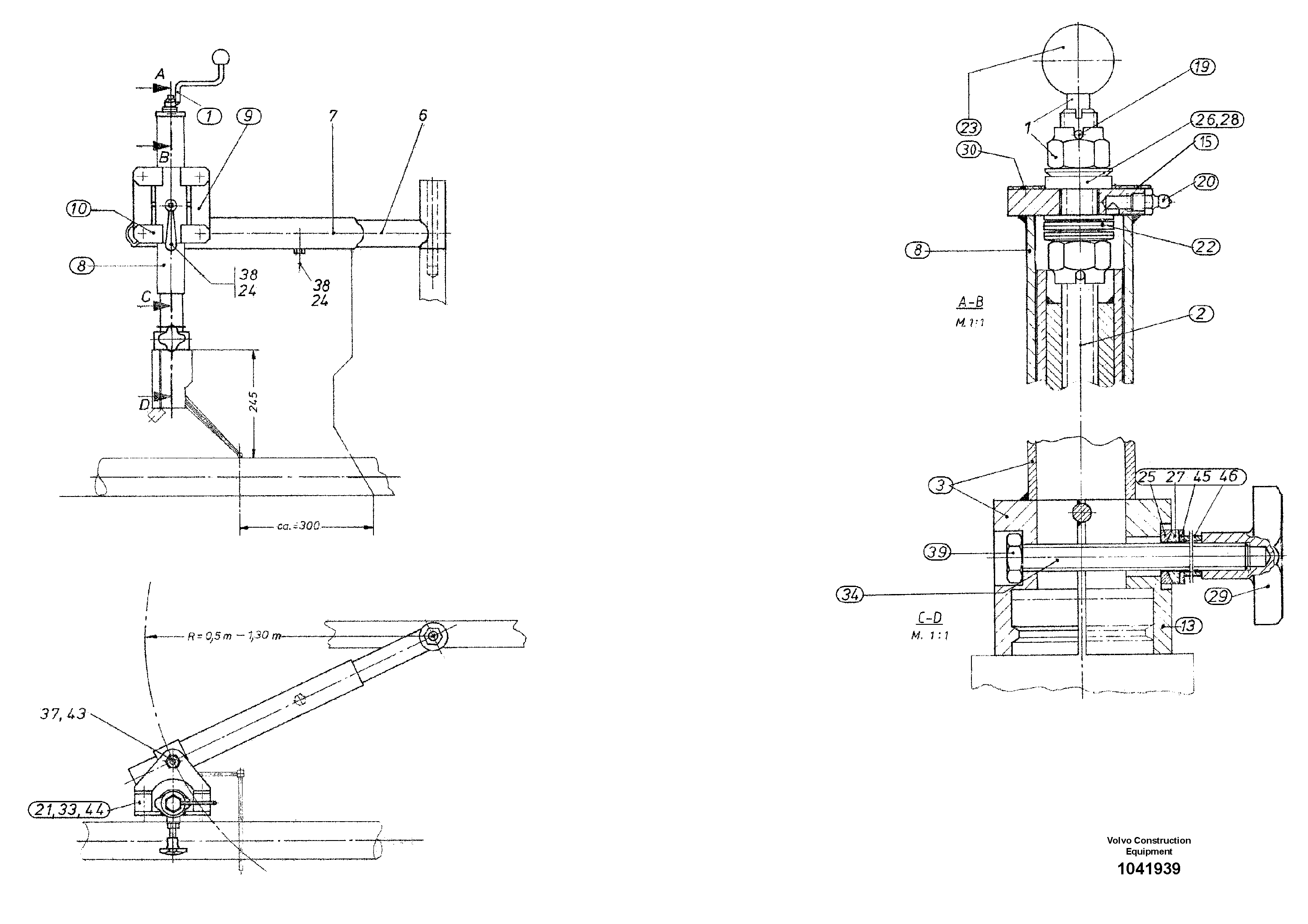 Схема запчастей Volvo ABG325 S/N 20941 - - 54798 Outrigger For Grade Control 