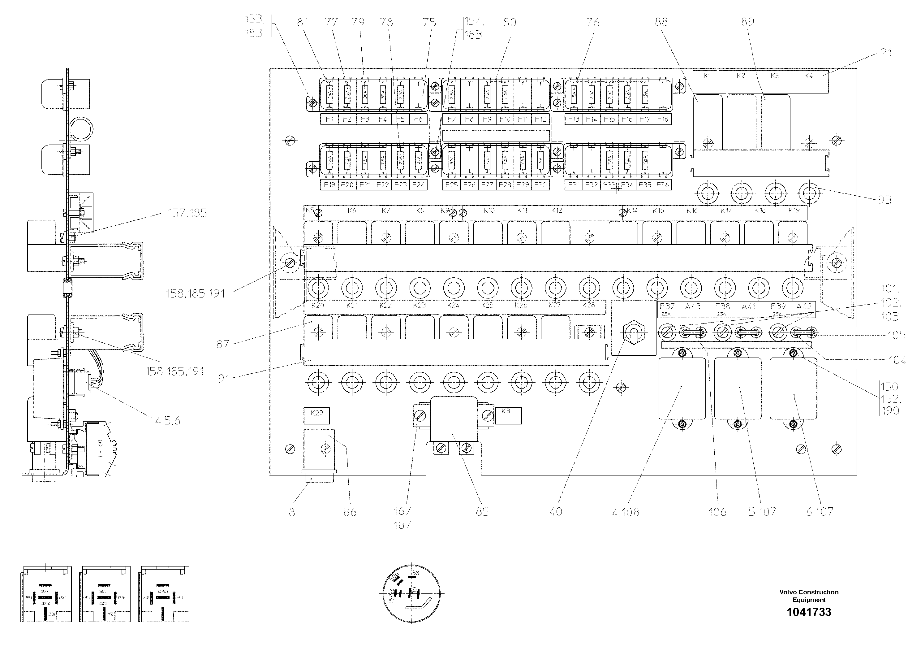 Схема запчастей Volvo ABG325 S/N 20941 - - 73244 Control Station 