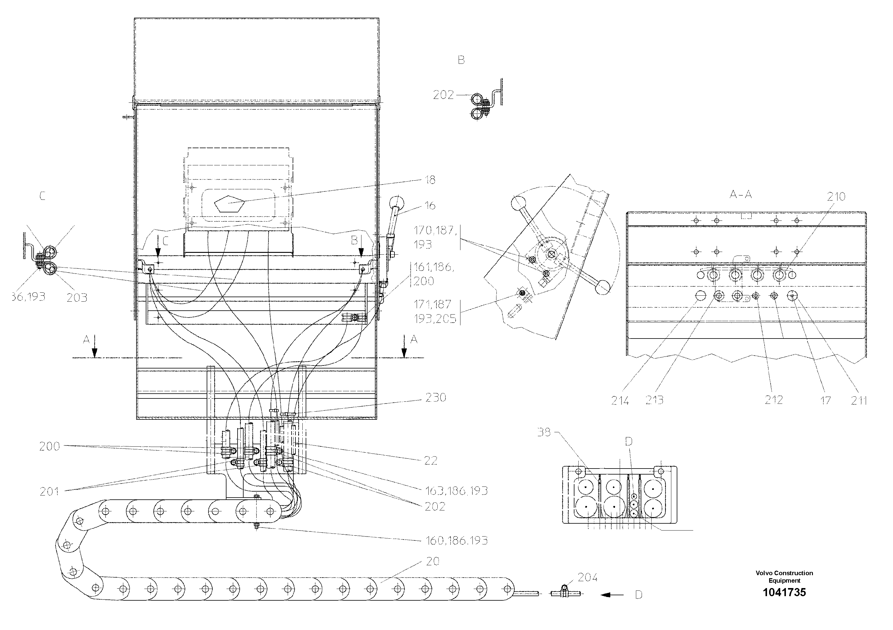 Схема запчастей Volvo ABG325 S/N 20941 - - 74949 Control Station 
