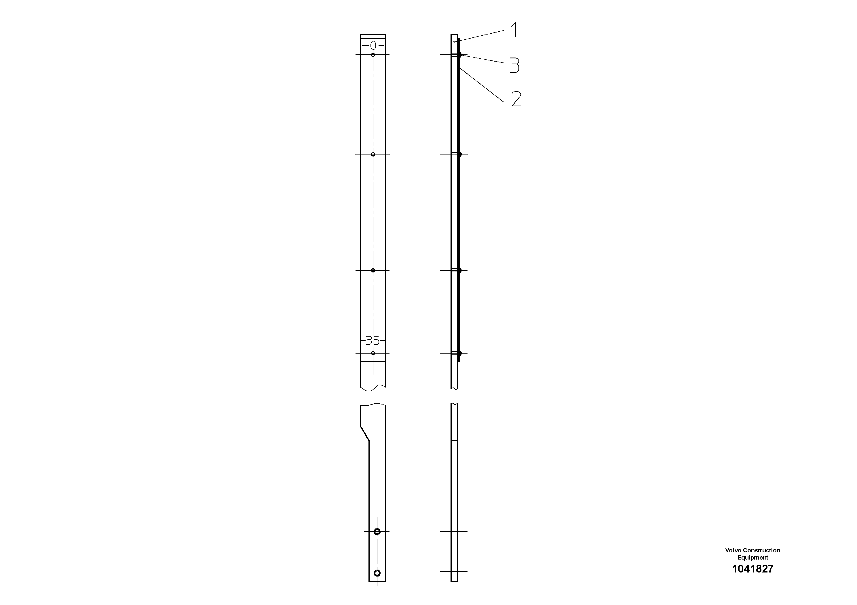 Схема запчастей Volvo ABG325 S/N 20941 - - 55033 Indicator Arm 