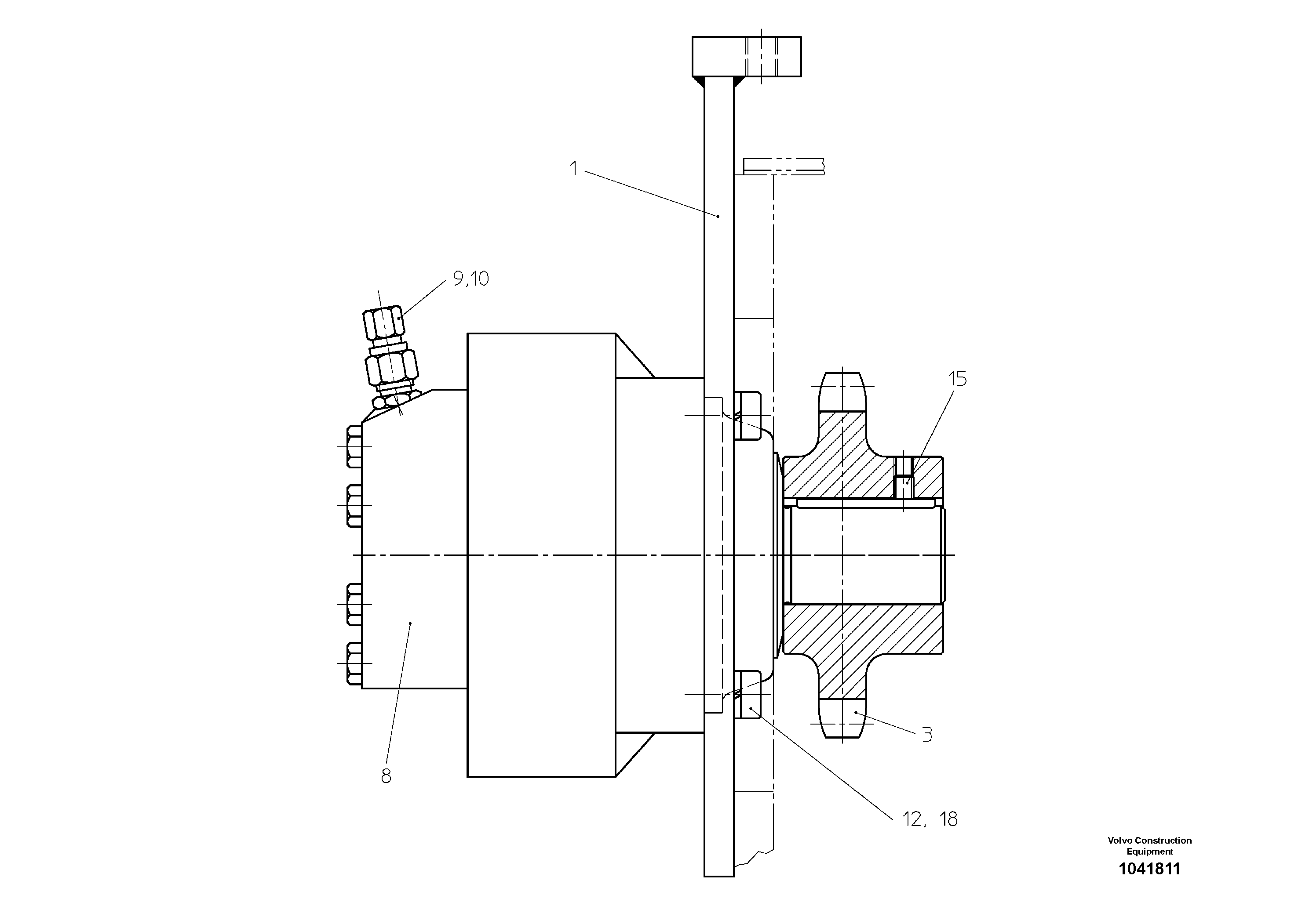 Схема запчастей Volvo ABG325 S/N 20941 - - 56544 Drive Unit 