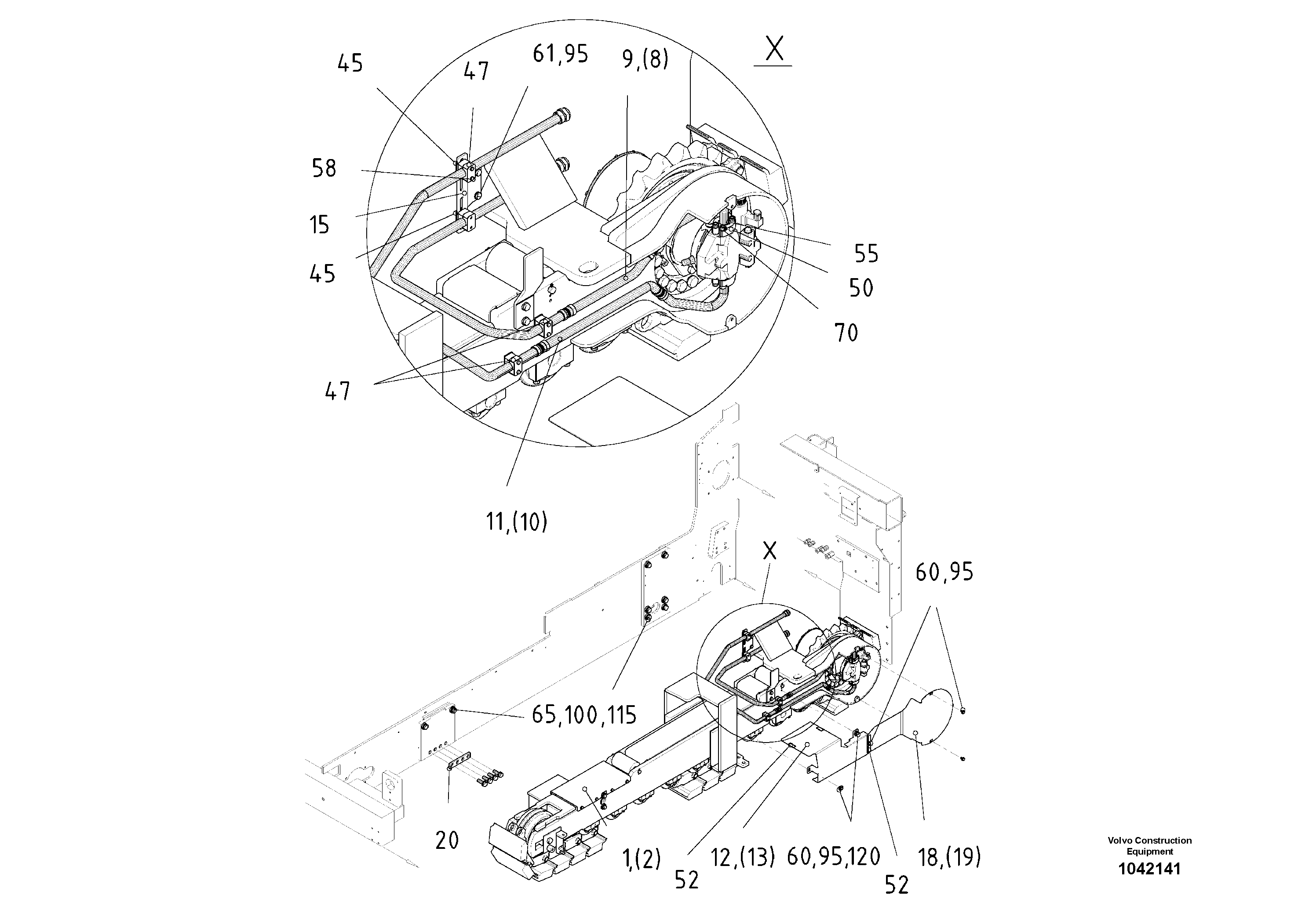 Схема запчастей Volvo ABG325 S/N 20941 - - 65326 Travel Carrier 