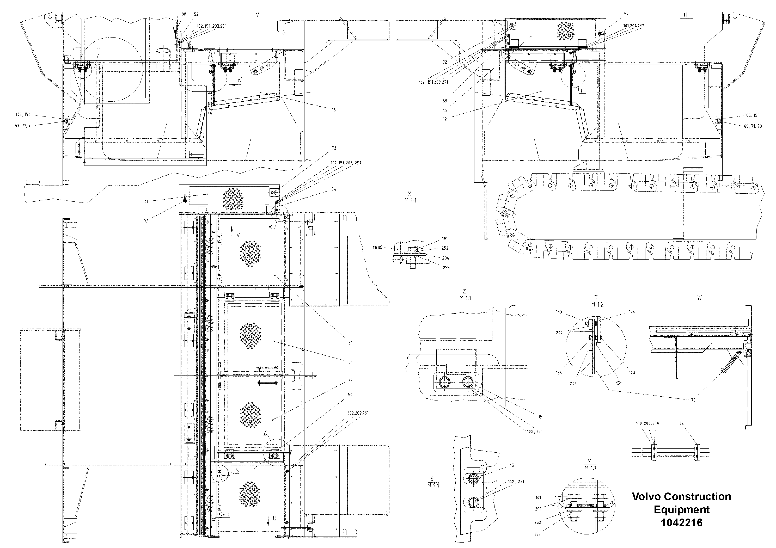 Схема запчастей Volvo ABG325 S/N 20941 - - 52902 Operators Platform 