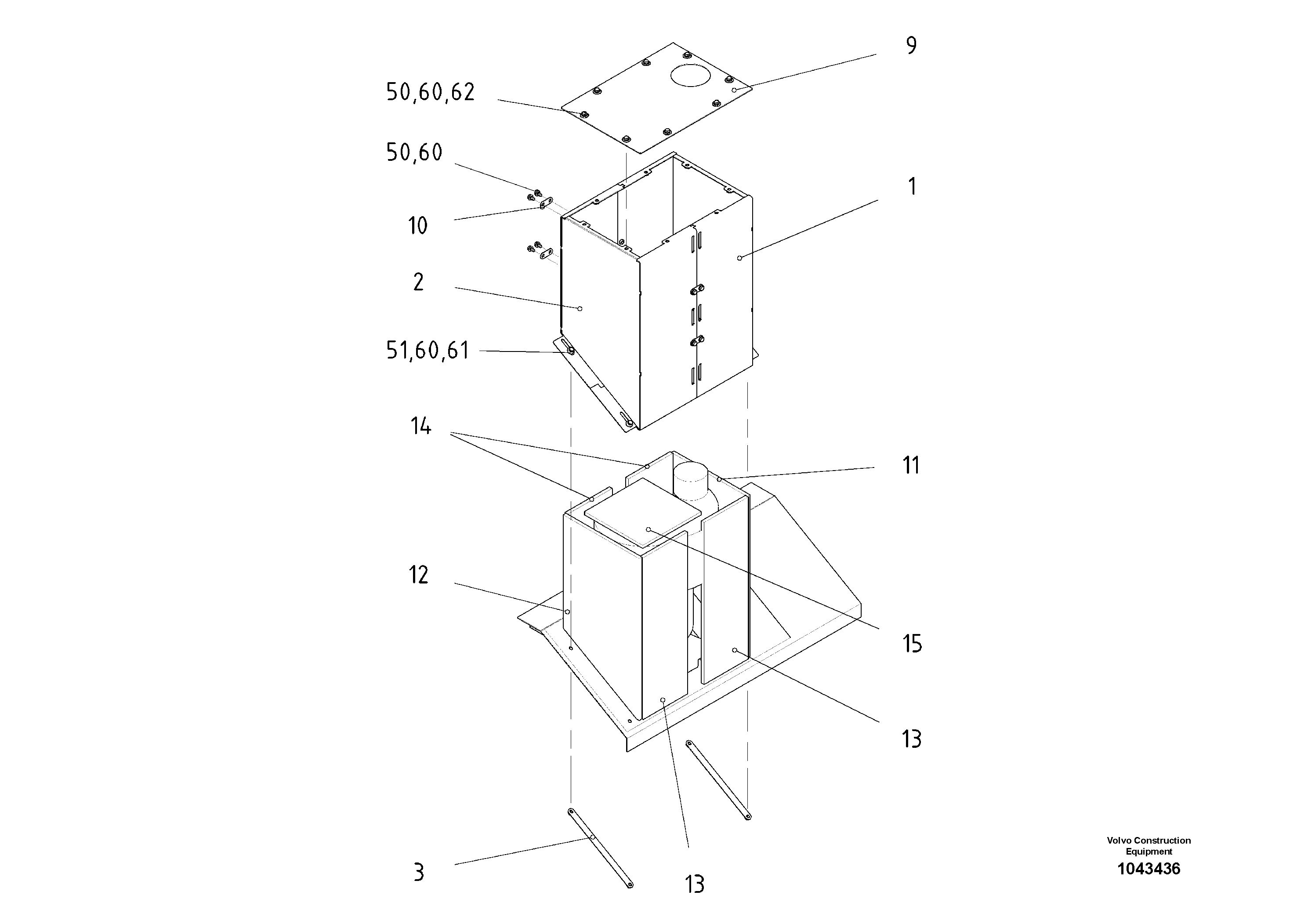 Схема запчастей Volvo ABG325 S/N 20941 - - 53069 Крышка 