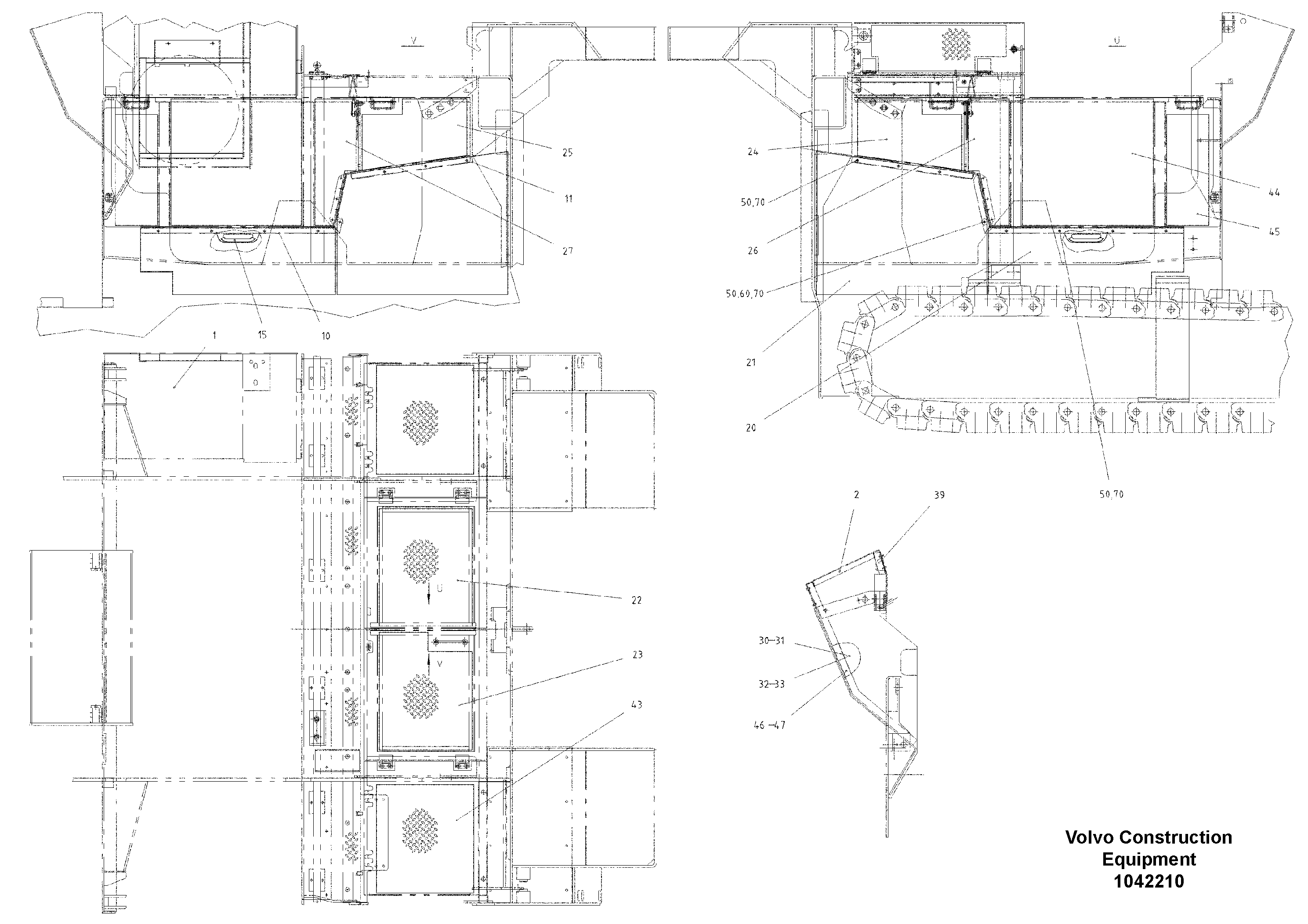 Схема запчастей Volvo ABG325 S/N 20941 - - 56638 Soundproofing 