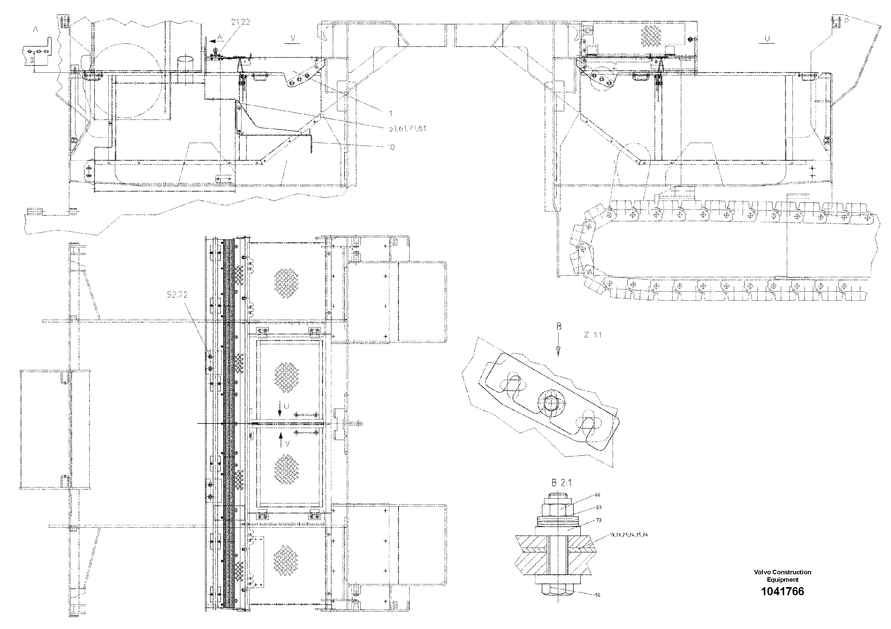 Схема запчастей Volvo ABG325 S/N 20941 - - 55721 Superstructure 
