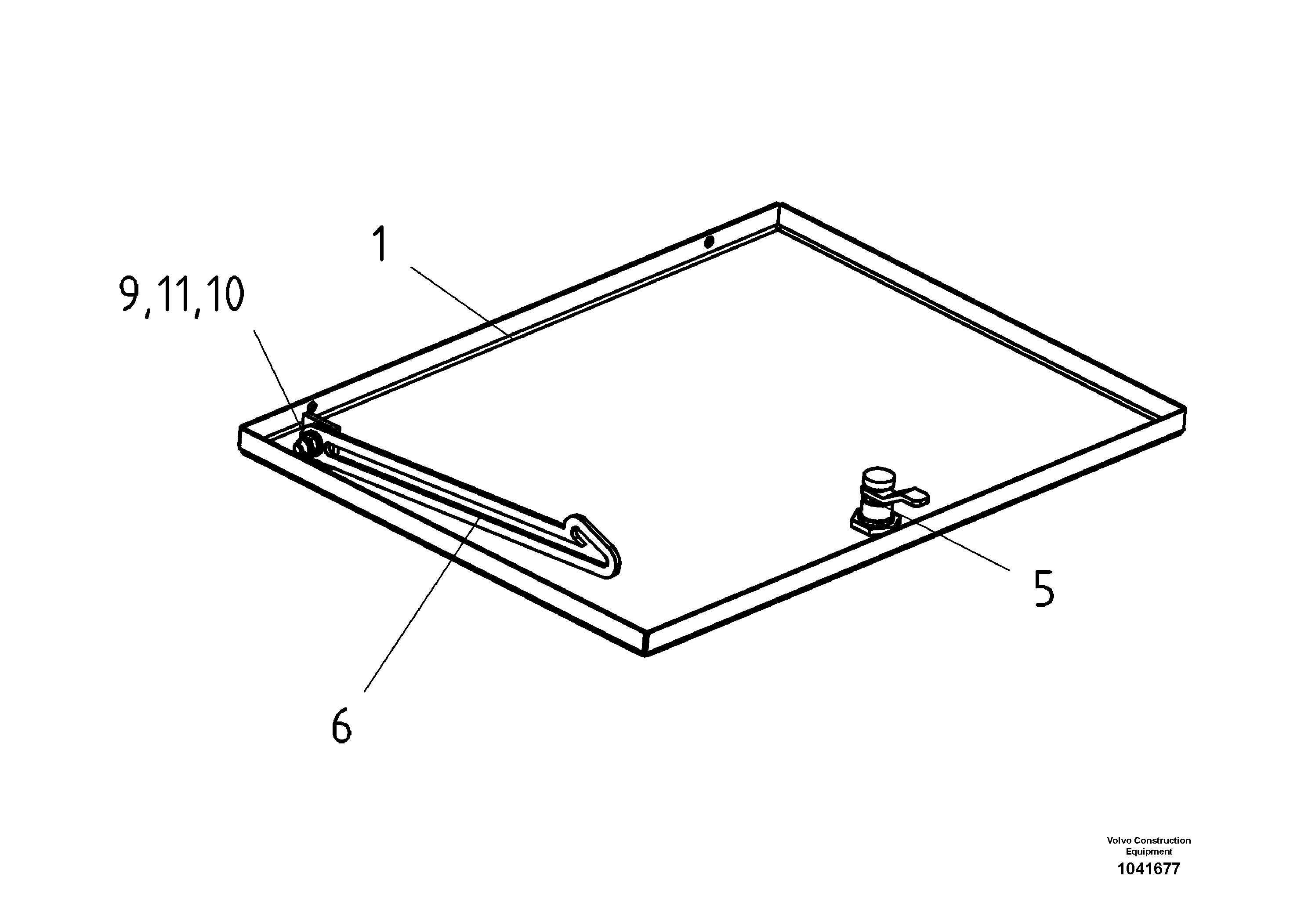 Схема запчастей Volvo ABG325 S/N 20941 - - 54861 Hood 