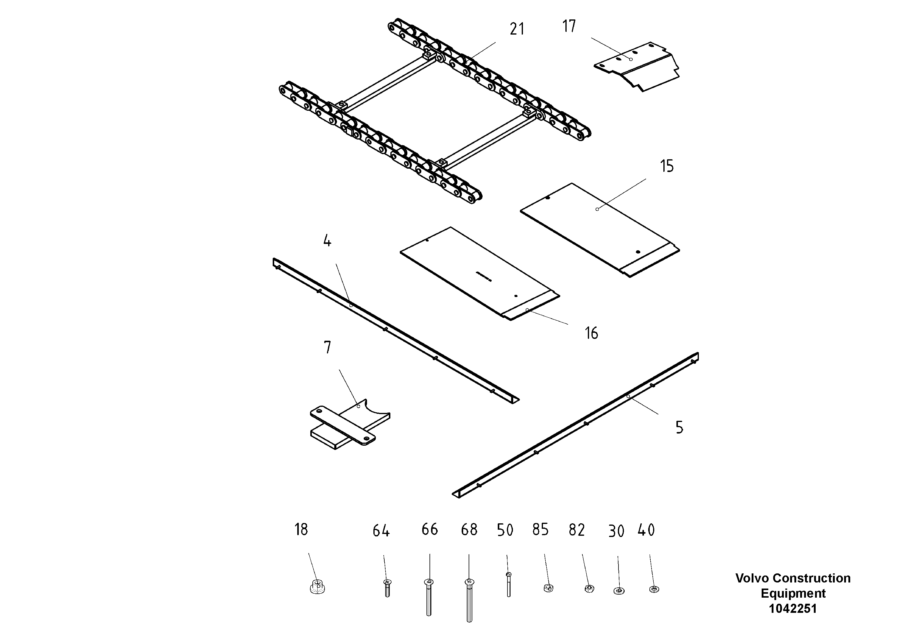 Схема запчастей Volvo ABG2820 - 51677 Wear Parts Kit ABG2820 S/N 20814 -