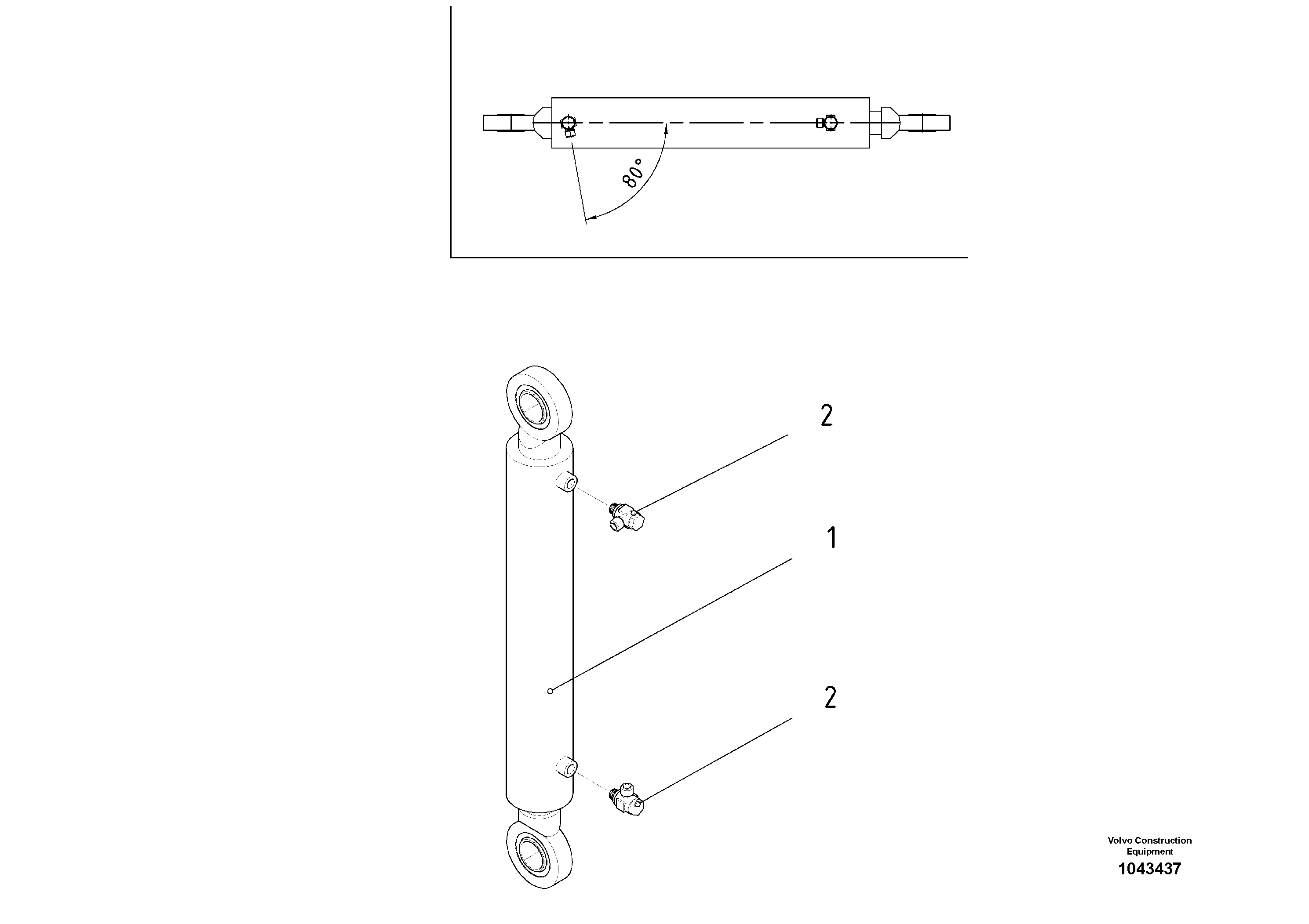 Схема запчастей Volvo ABG2820 - 53844 Hopper Cylinder ABG2820 S/N 20814 -