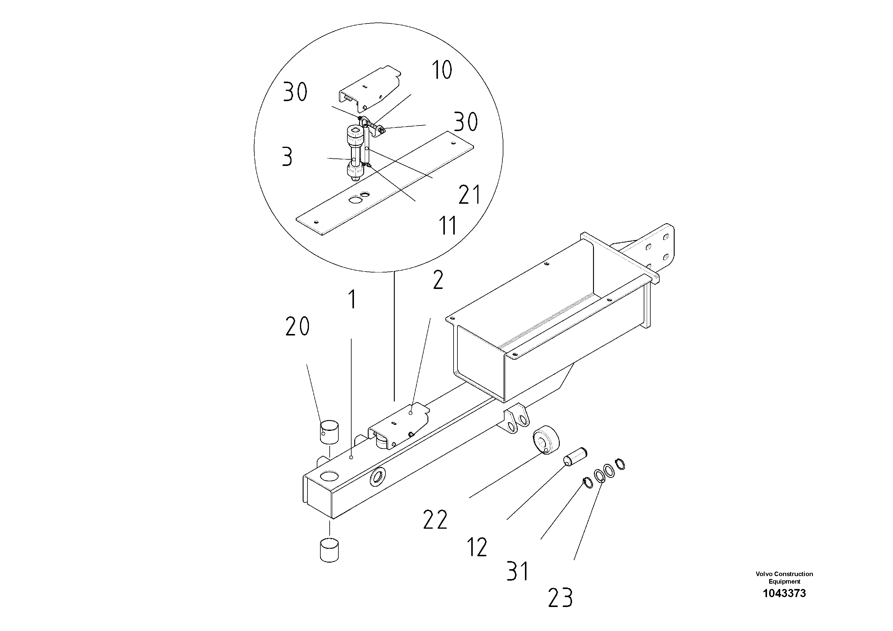 Схема запчастей Volvo ABG2820 - 57021 Swing arm ABG2820 S/N 20814 -