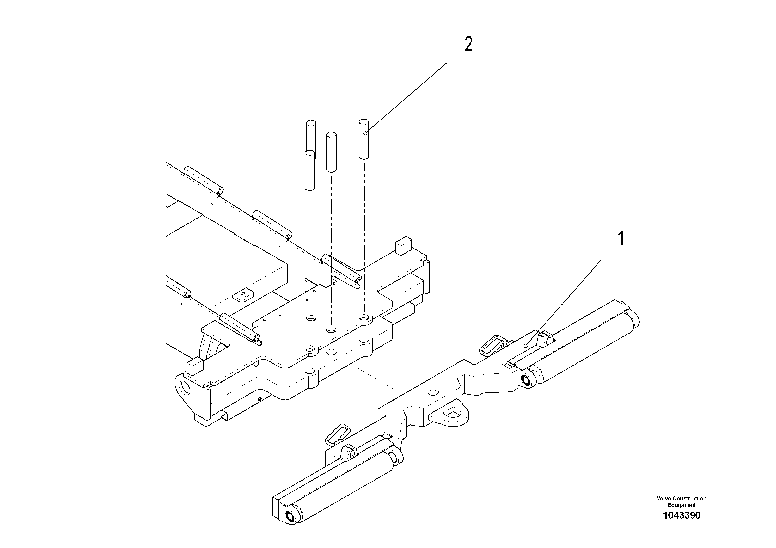 Схема запчастей Volvo ABG2820 - 57024 Oscillating Cross Beam ABG2820 S/N 20814 -