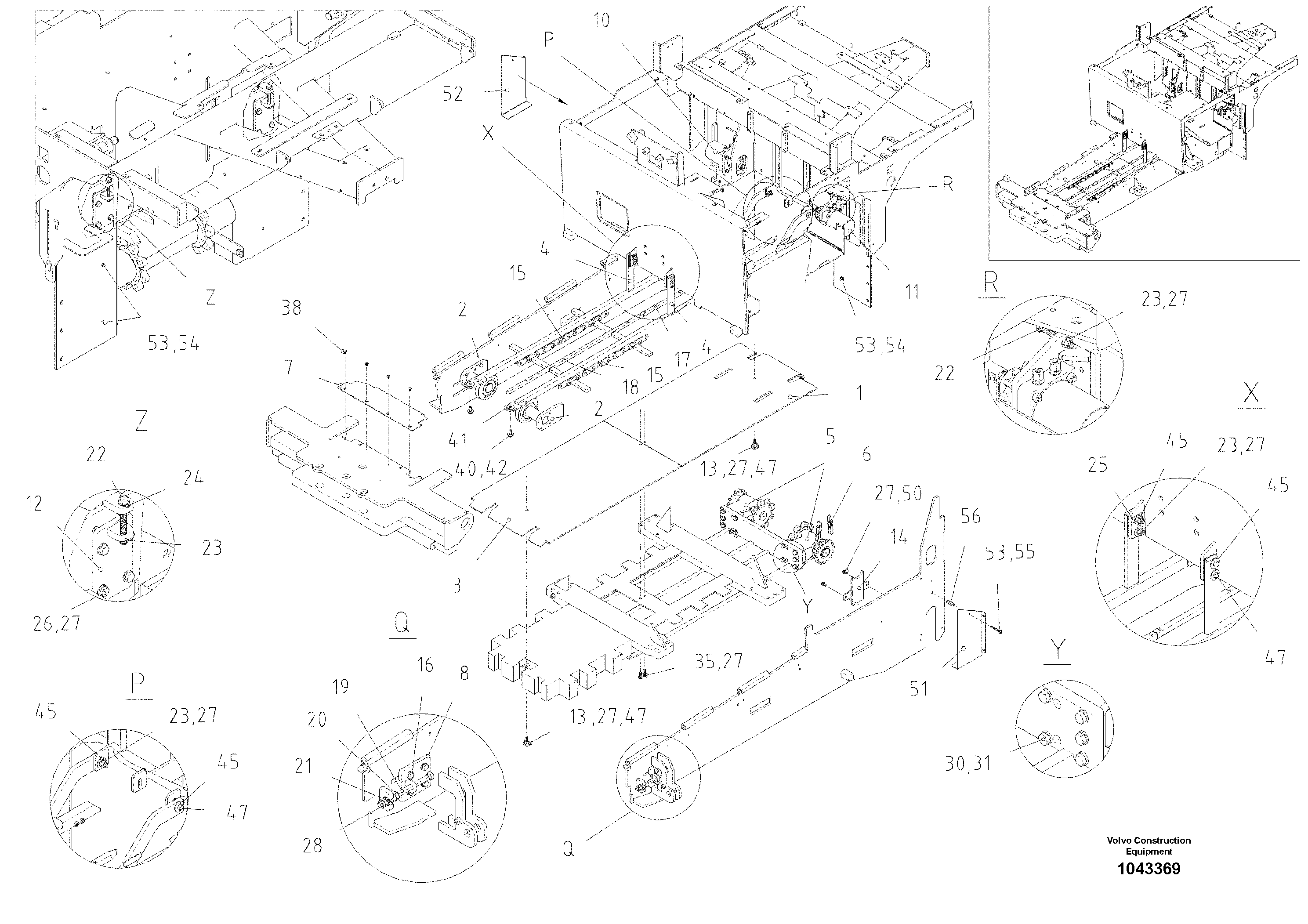 Схема запчастей Volvo ABG2820 - 57026 Delivery Belt Assembly ABG2820 S/N 20814 -