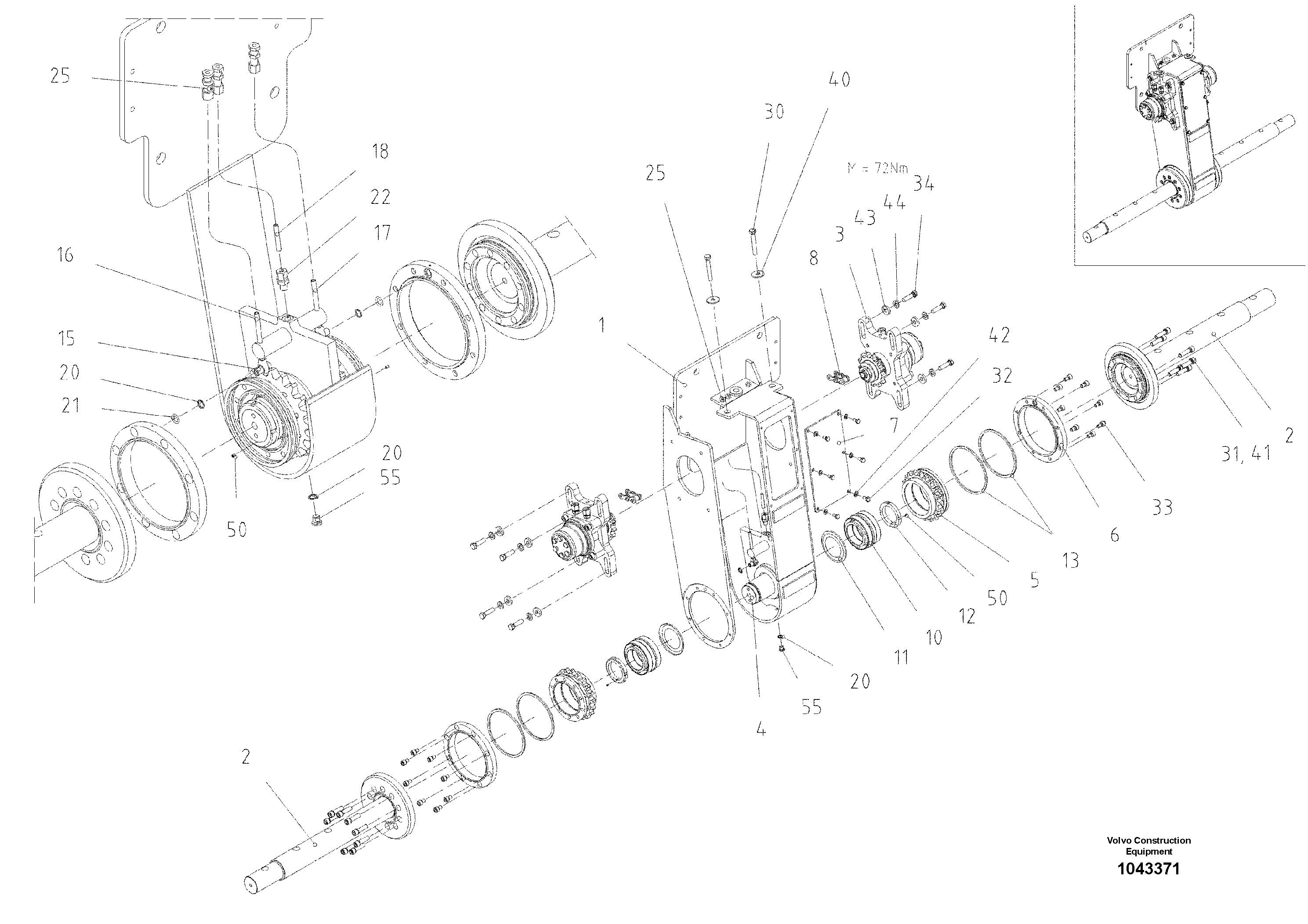 Схема запчастей Volvo ABG2820 - 57029 Chain Box ABG2820 S/N 20814 -