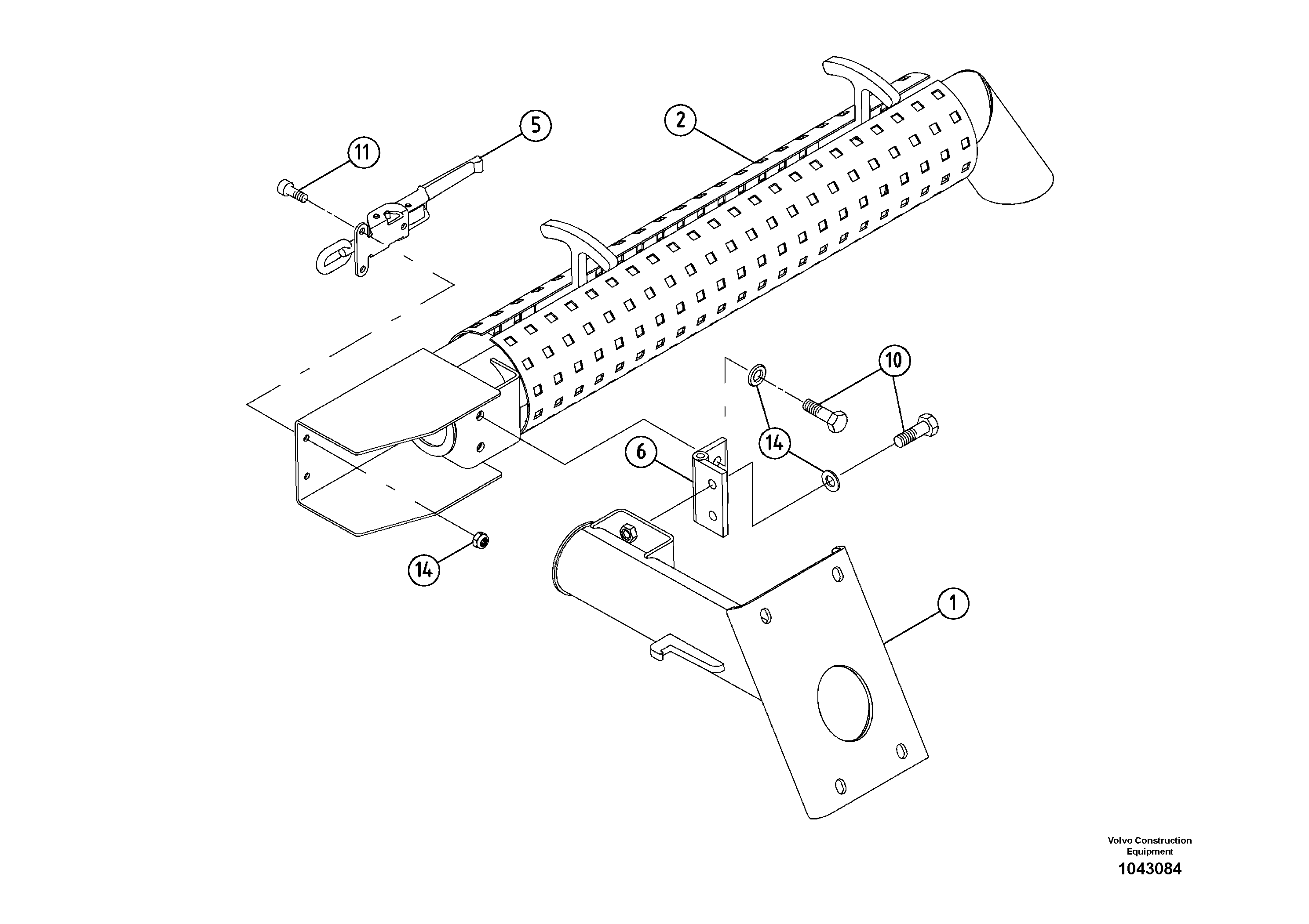 Схема запчастей Volvo ABG2820 - 53080 Выхлопная система ABG2820 S/N 20814 -