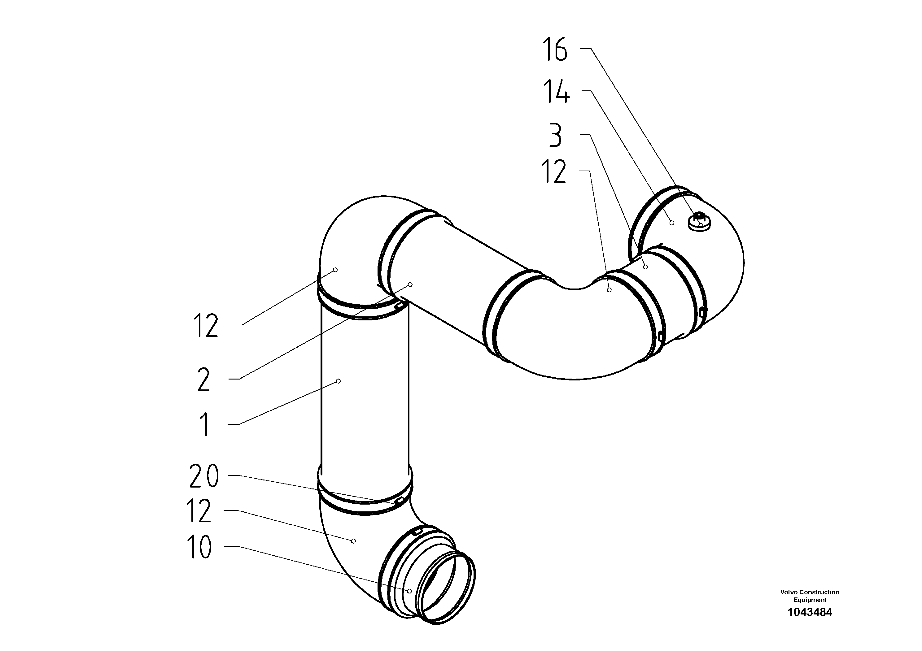 Схема запчастей Volvo ABG2820 - 53081 Air Supply ABG2820 S/N 20814 -