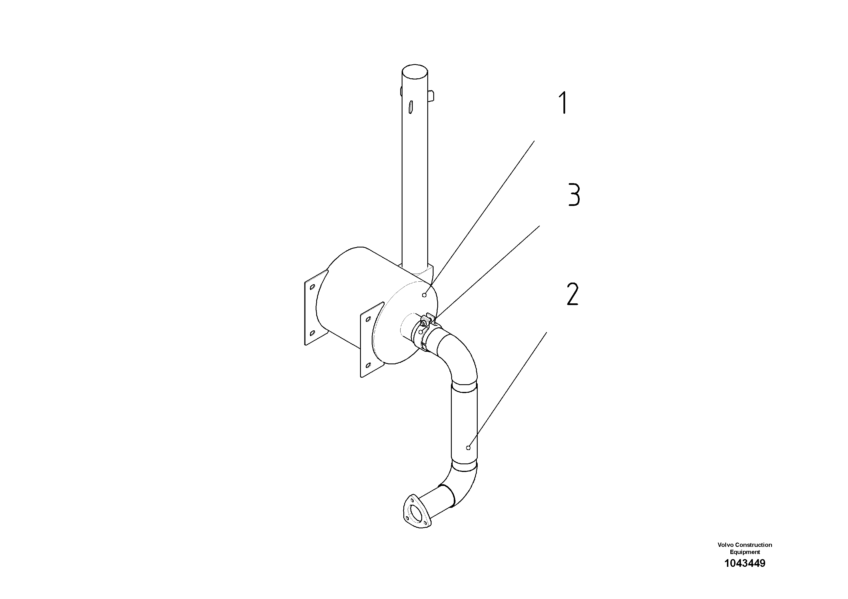 Схема запчастей Volvo ABG2820 - 53082 Muffler kit ABG2820 S/N 20814 -