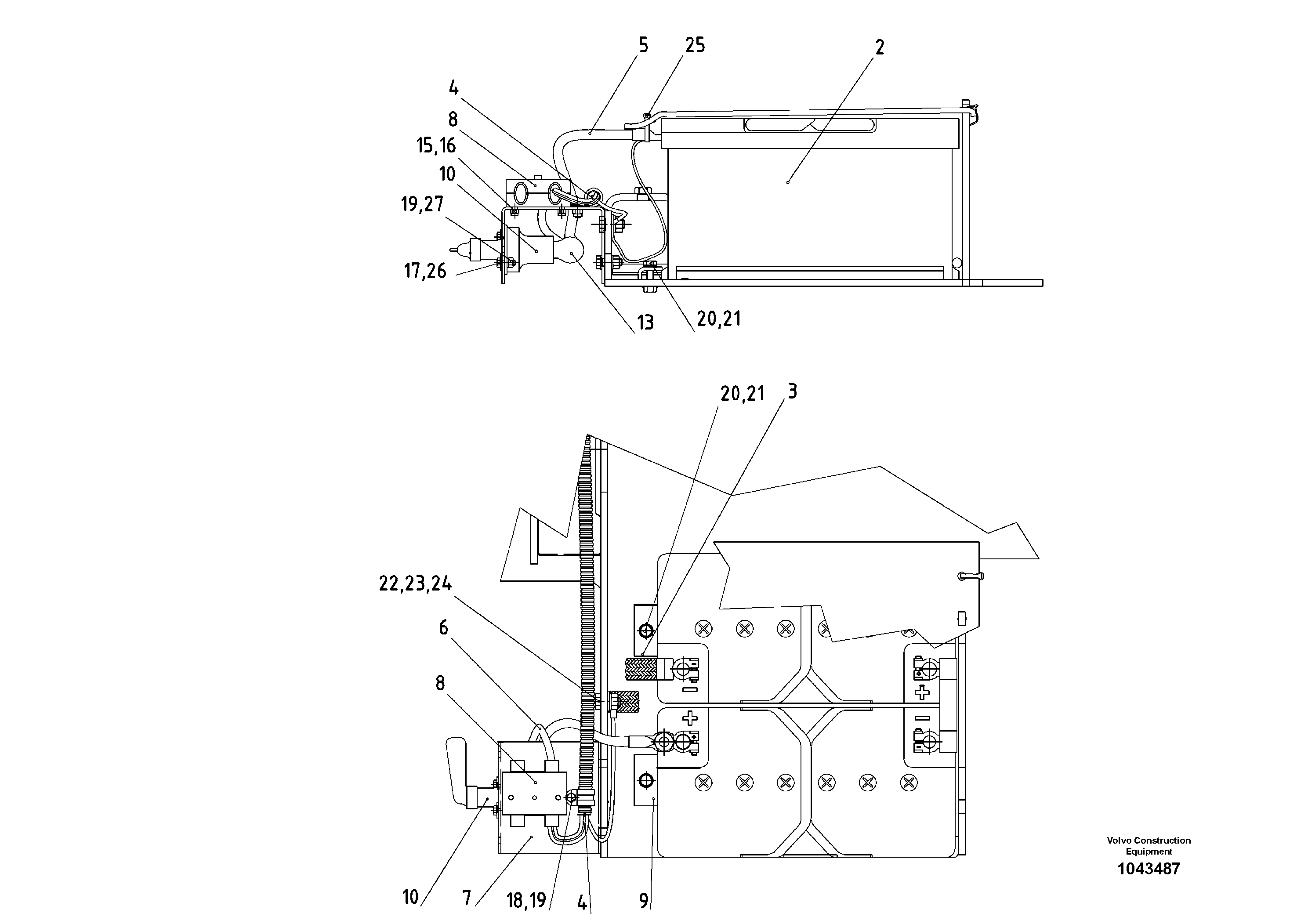 Схема запчастей Volvo ABG2820 - 47927 Батарея аккумуляторная ABG2820 S/N 20814 -