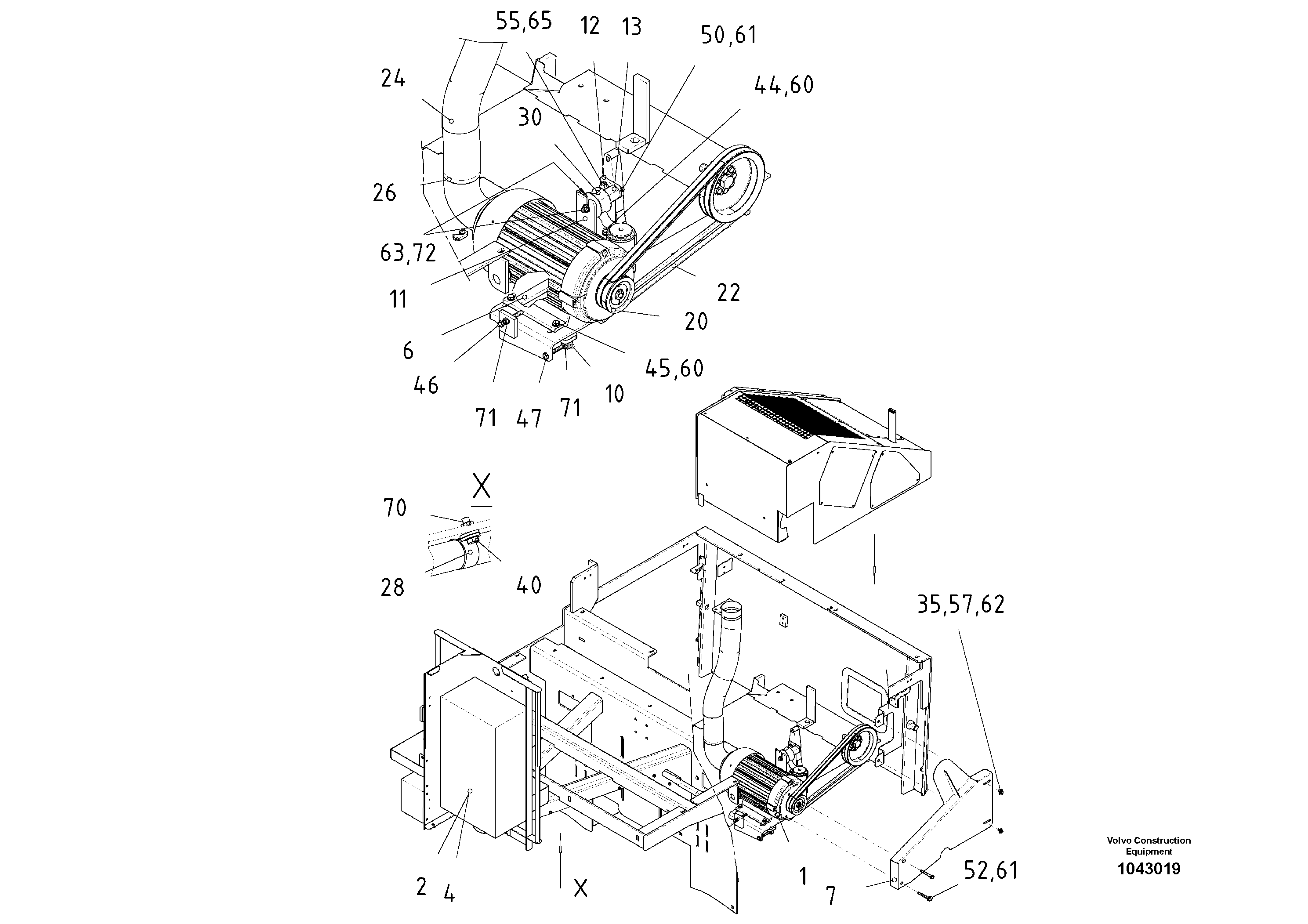 Схема запчастей Volvo ABG2820 - 56923 Alternator-mounting ABG2820 S/N 20814 -