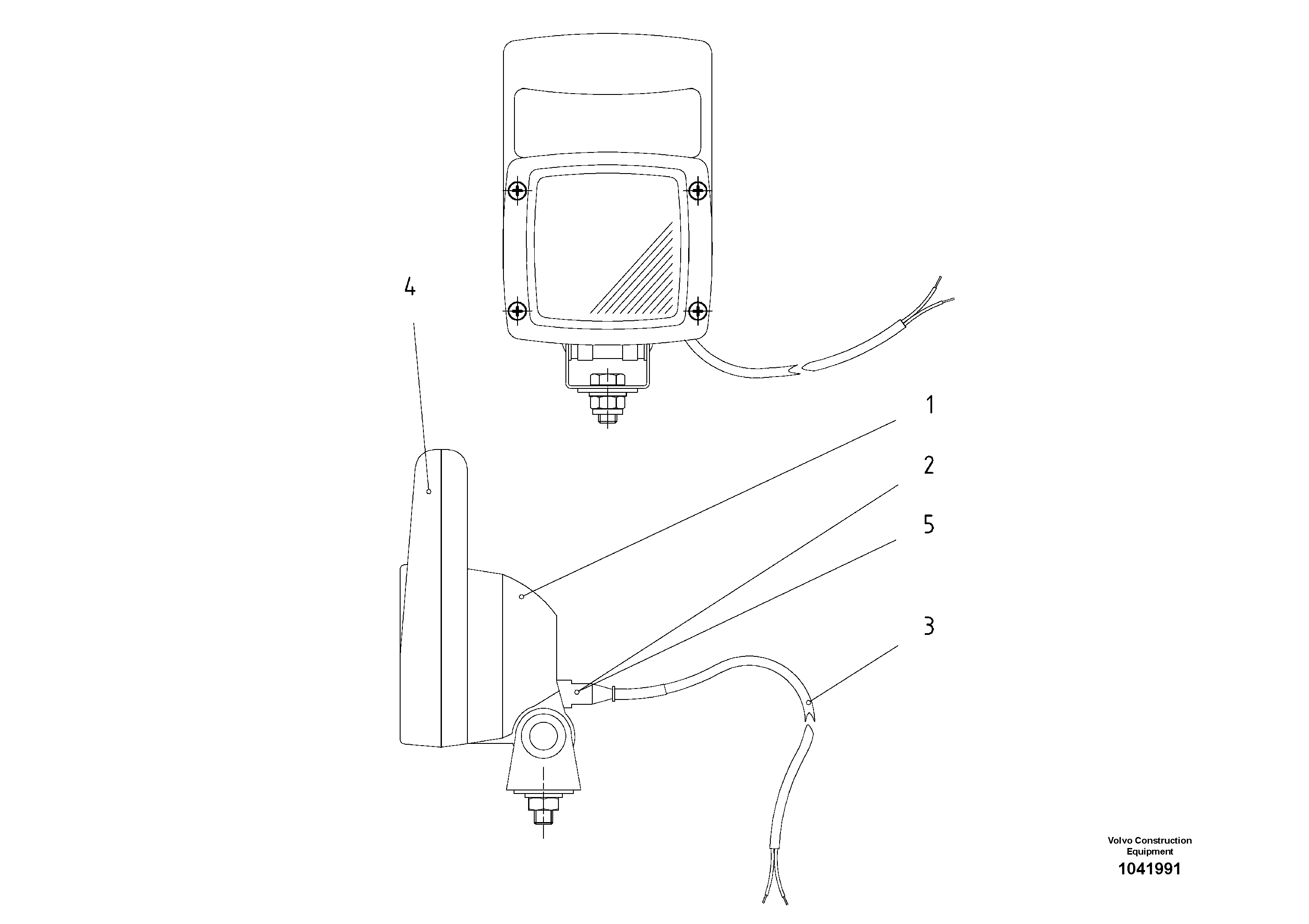 Схема запчастей Volvo ABG2820 - 55049 Headlight With Cable ABG2820 S/N 20814 -