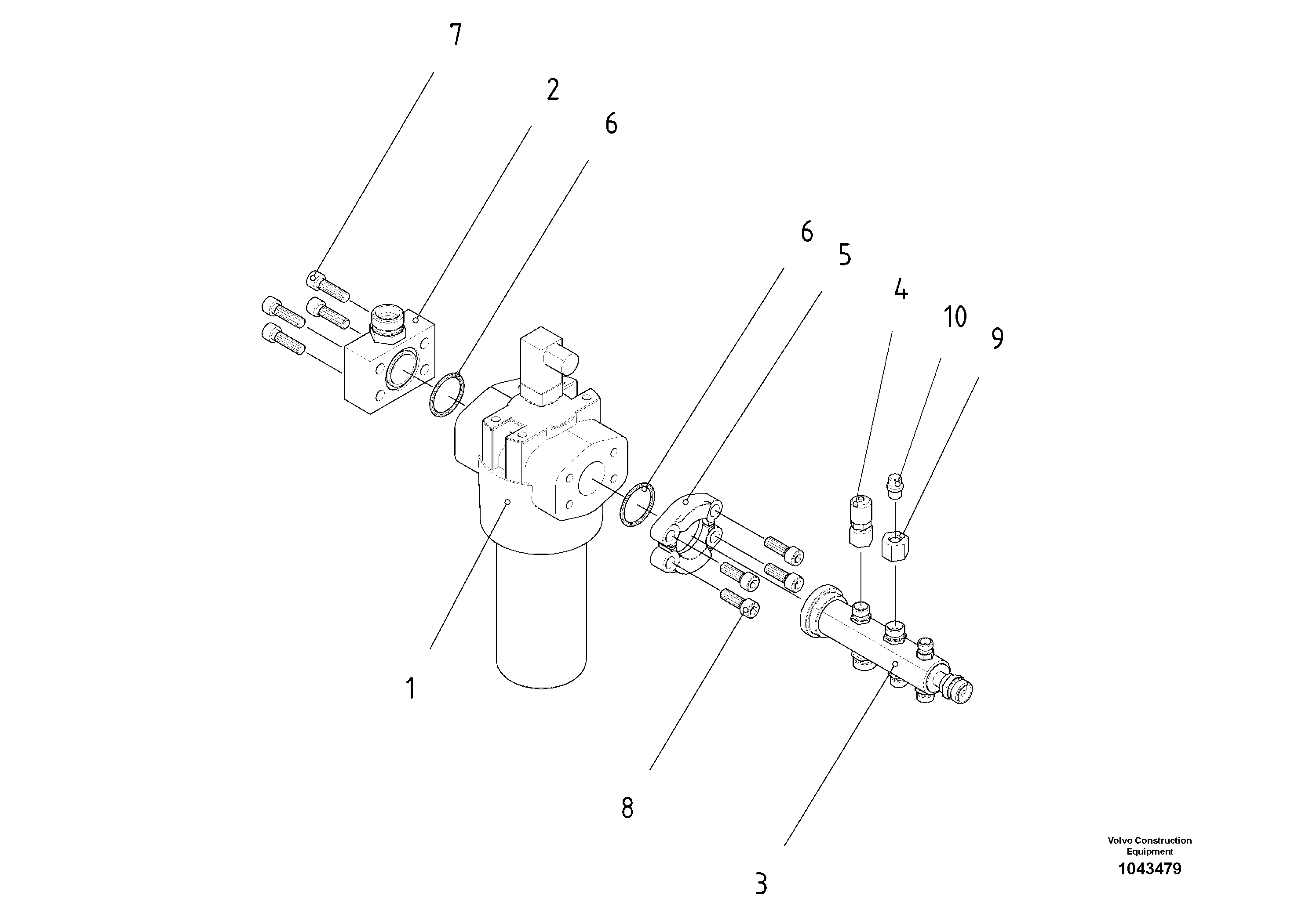 Схема запчастей Volvo ABG2820 - 53087 Filter Feed Circuit ABG2820 S/N 20814 -