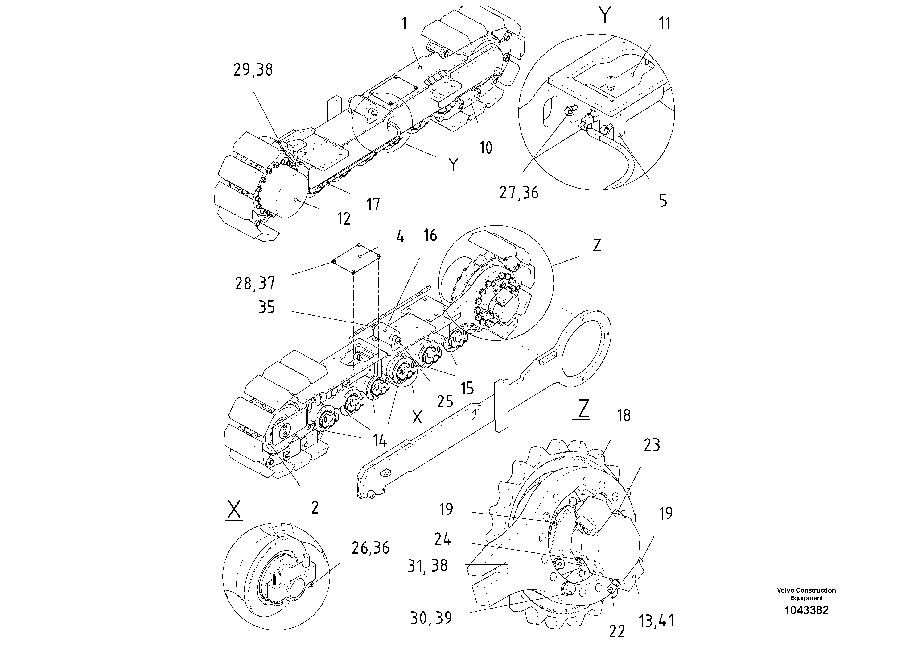 Схема запчастей Volvo ABG2820 - 53089 Track Carrier ABG2820 S/N 20814 -