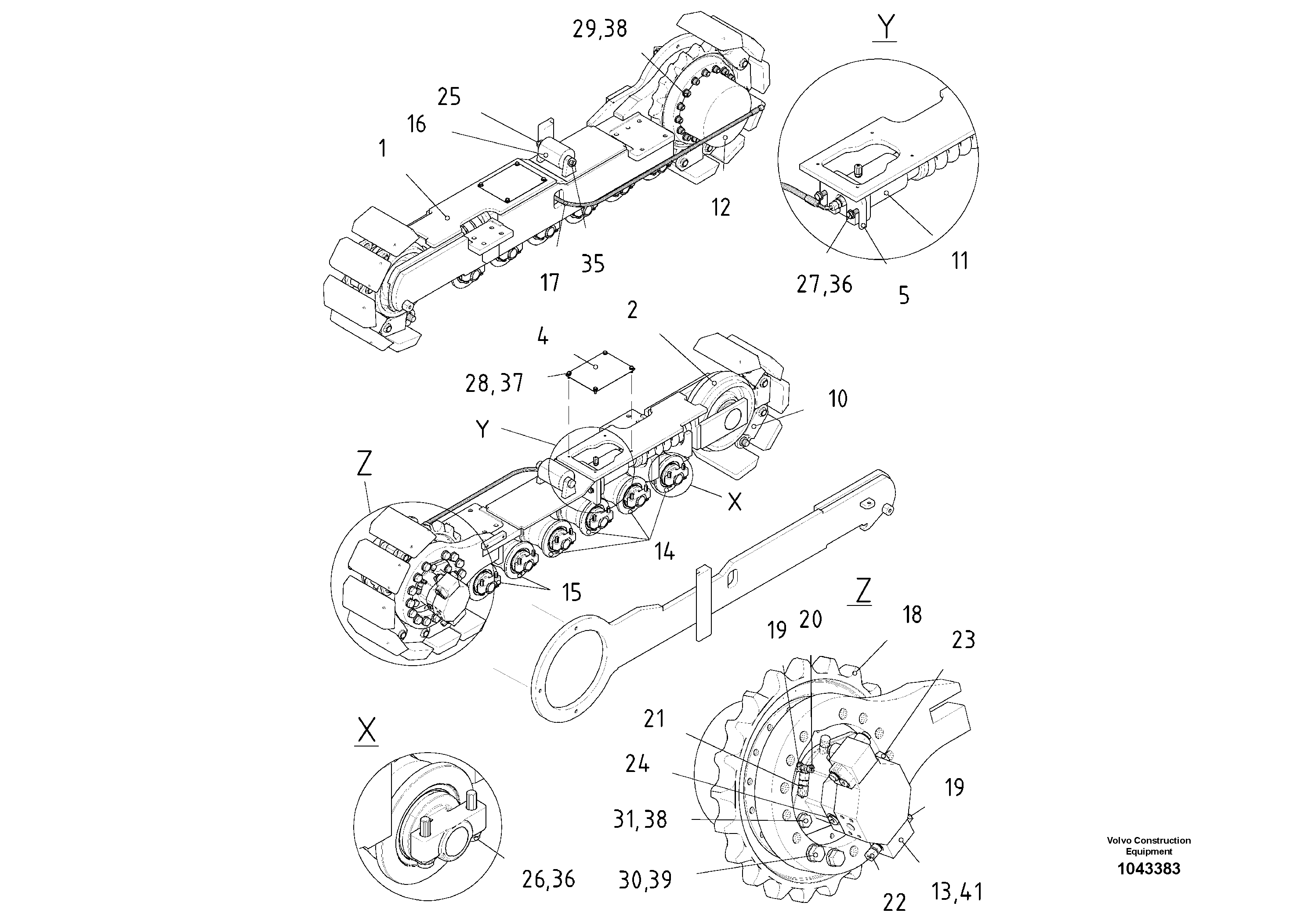 Схема запчастей Volvo ABG2820 - 53091 Track Carrier ABG2820 S/N 20814 -
