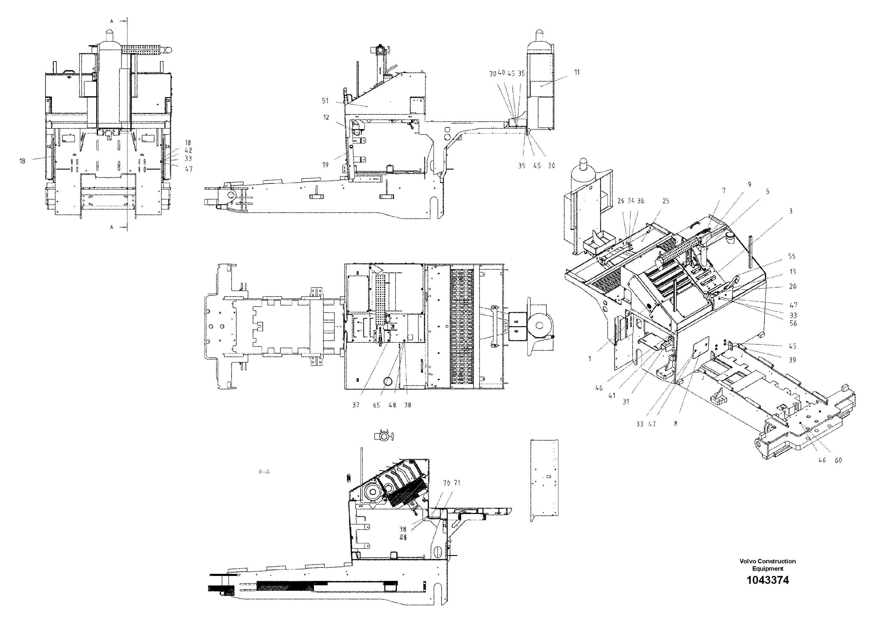 Схема запчастей Volvo ABG2820 - 53094 Operators Platform ABG2820 S/N 20814 -