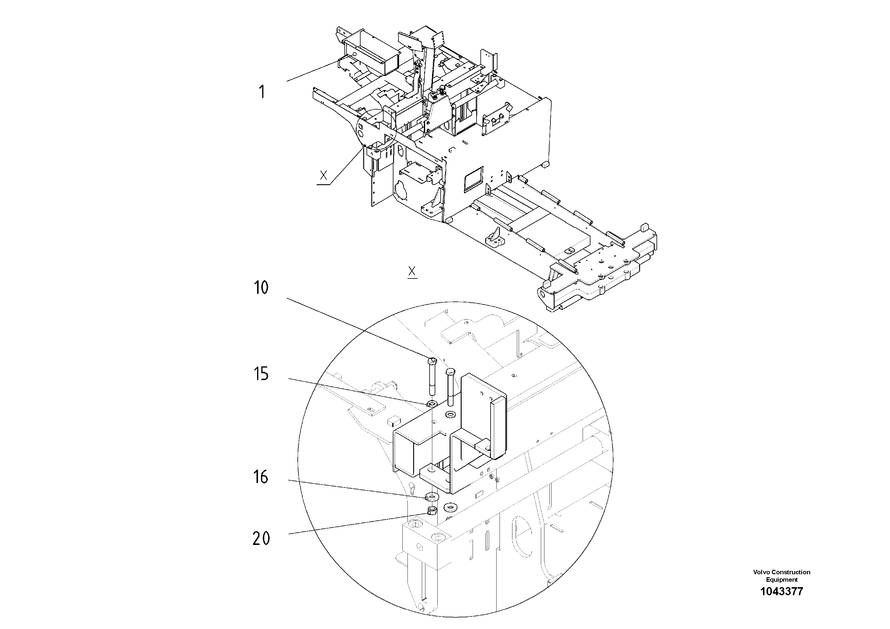 Схема запчастей Volvo ABG2820 - 56739 Operators Platform ABG2820 S/N 20814 -