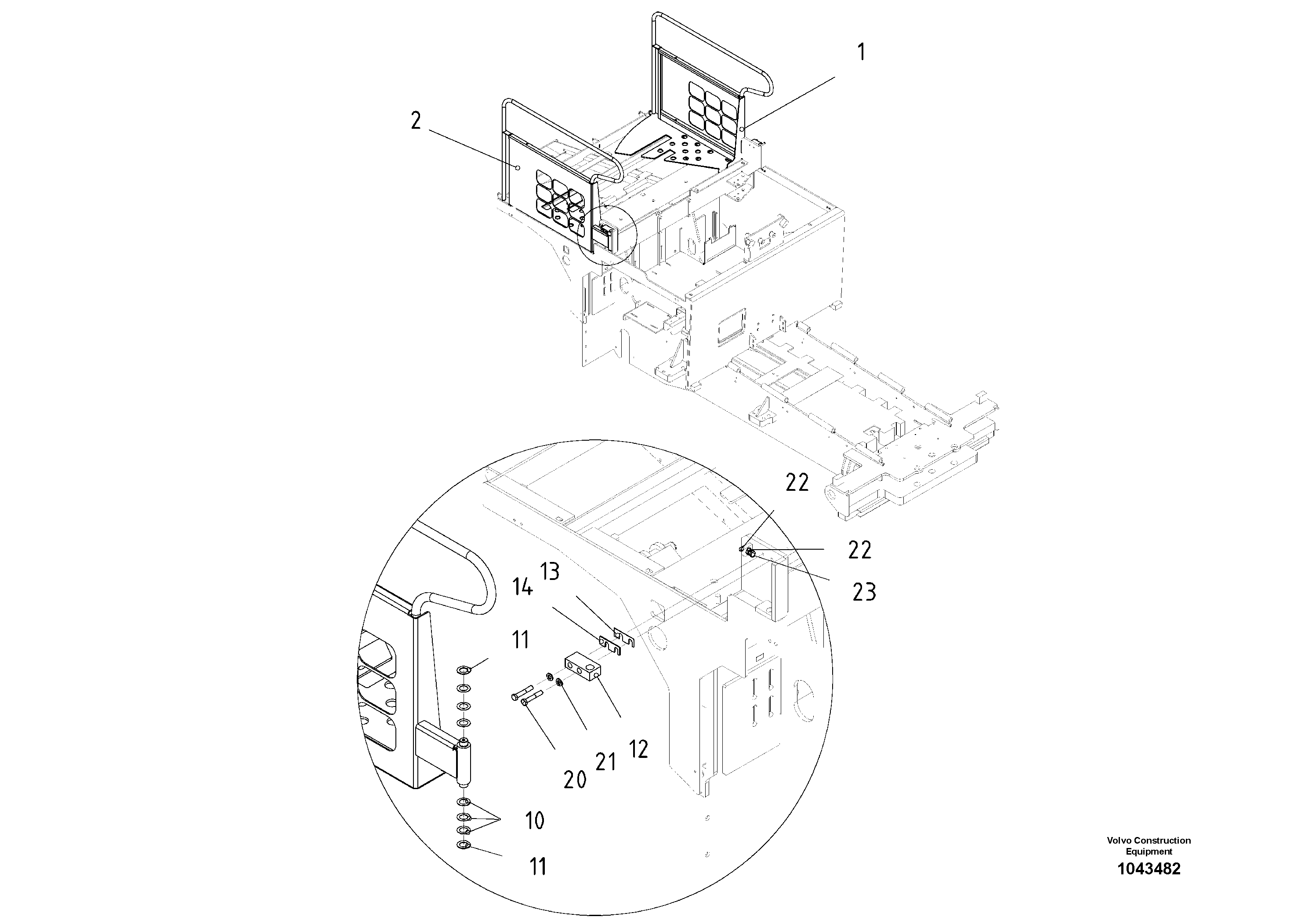 Схема запчастей Volvo ABG2820 - 56740 Swing Rail ABG2820 S/N 20814 -