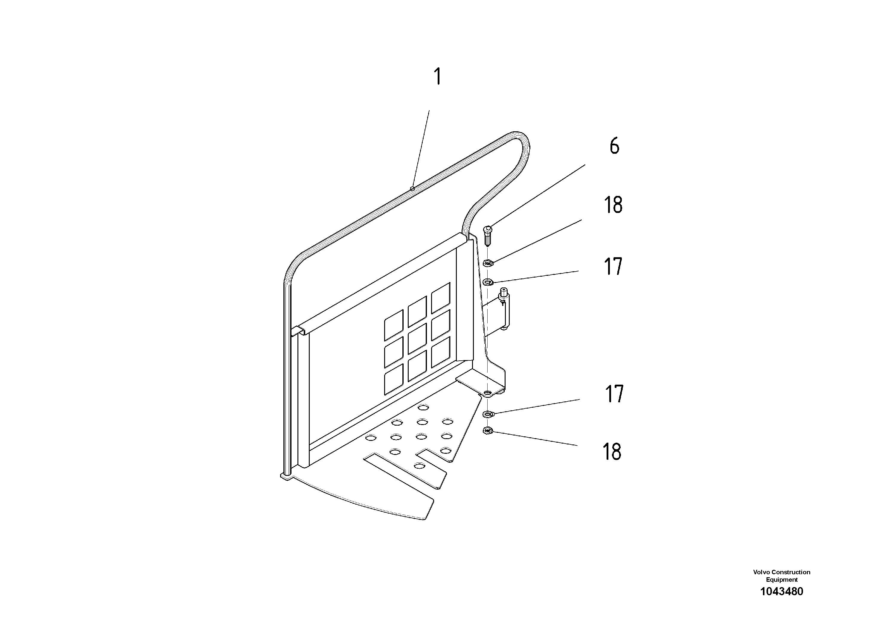 Схема запчастей Volvo ABG2820 - 56741 Railing ABG2820 S/N 20814 -