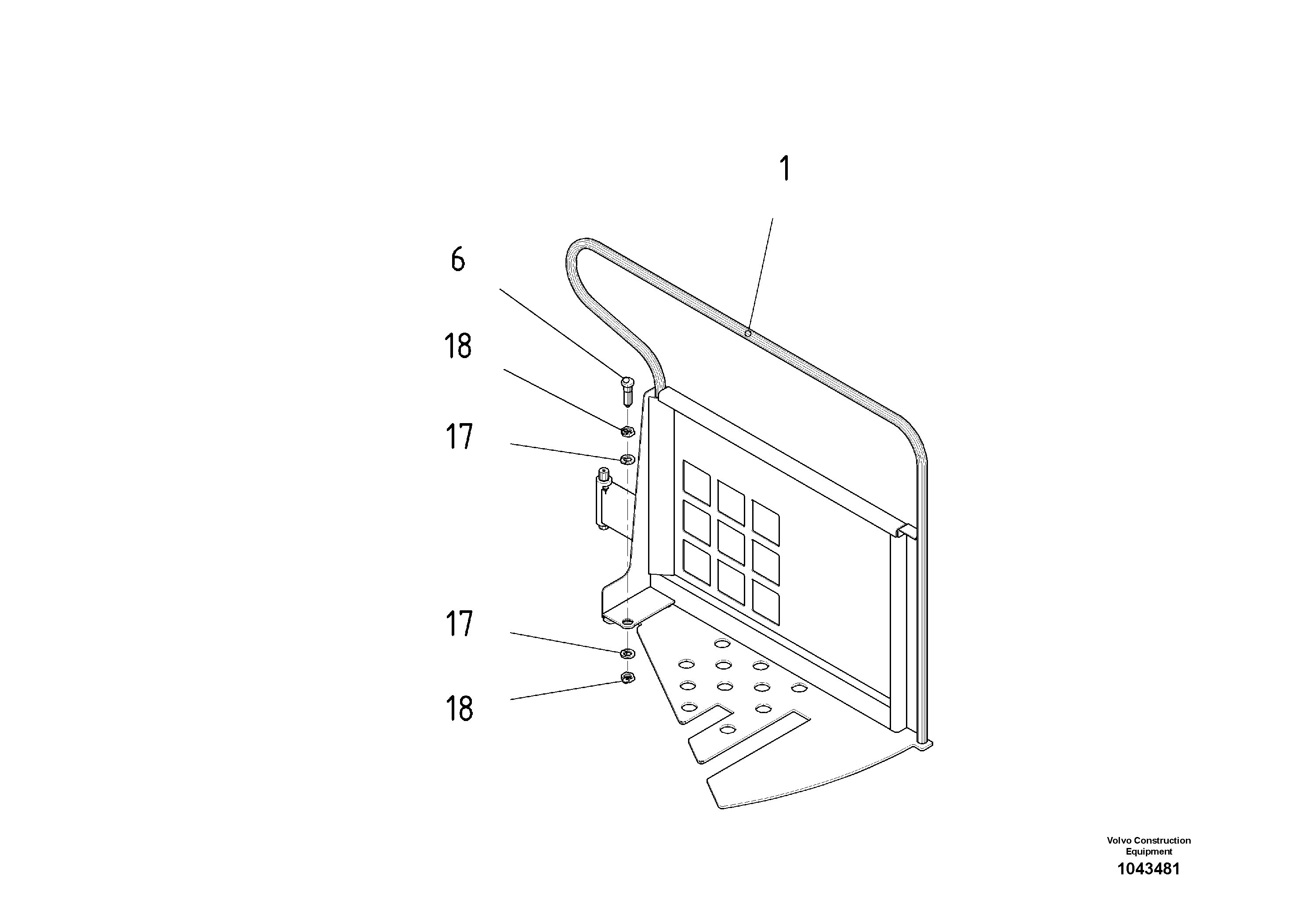 Схема запчастей Volvo ABG2820 - 56742 Railing ABG2820 S/N 20814 -