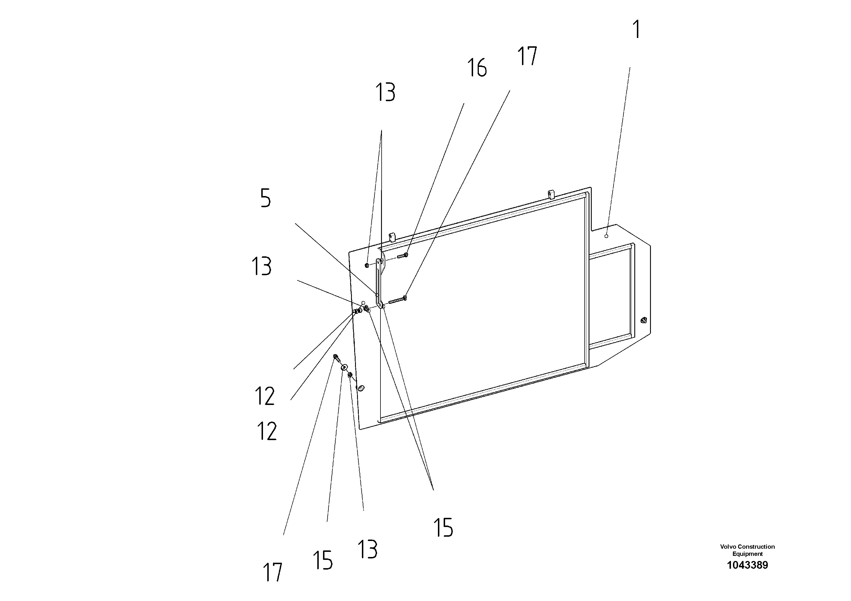 Схема запчастей Volvo ABG2820 - 56744 Side Cowling ABG2820 S/N 20814 -