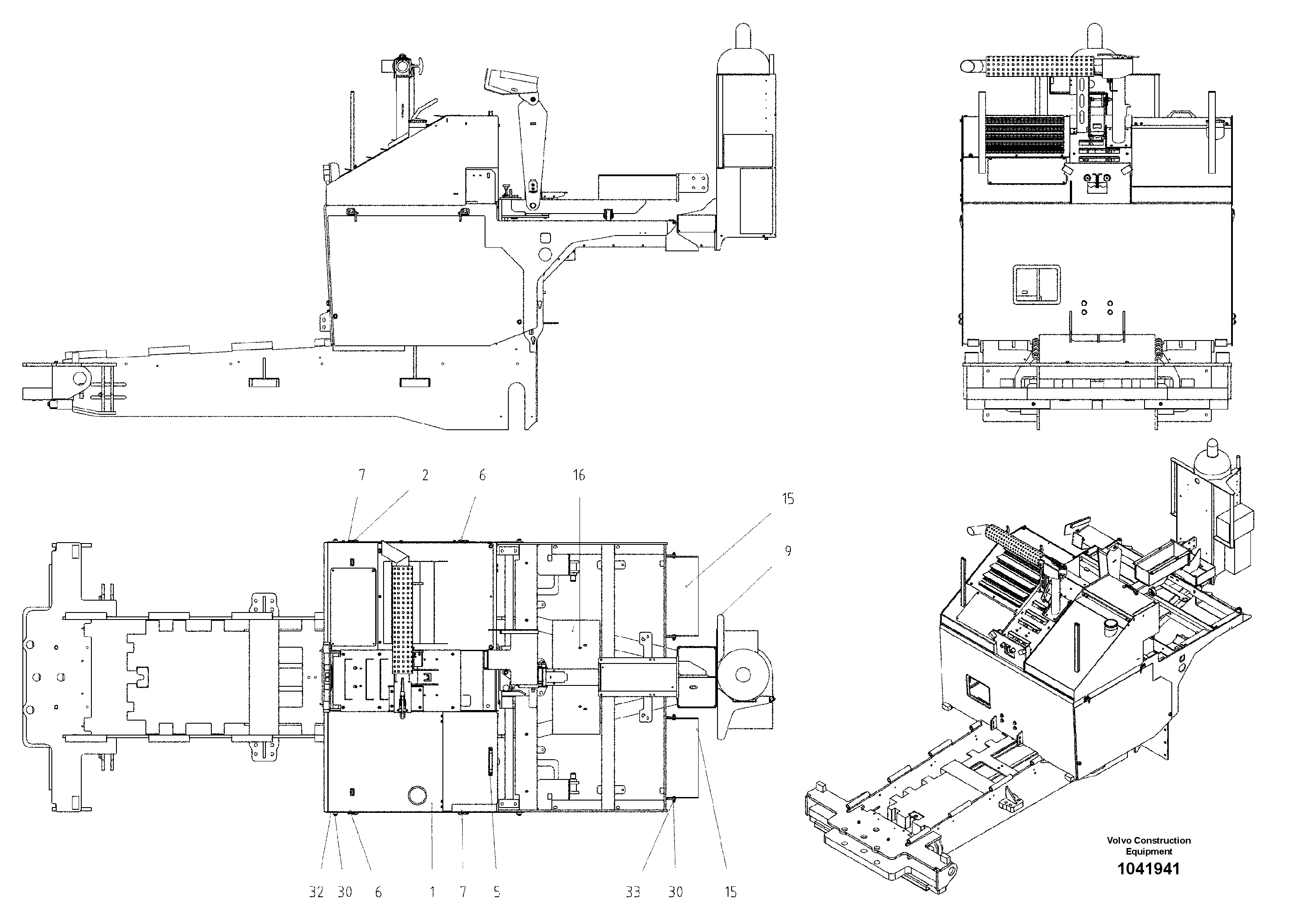 Схема запчастей Volvo ABG2820 - 54220 Tailboards & Facings ABG2820 S/N 20814 -