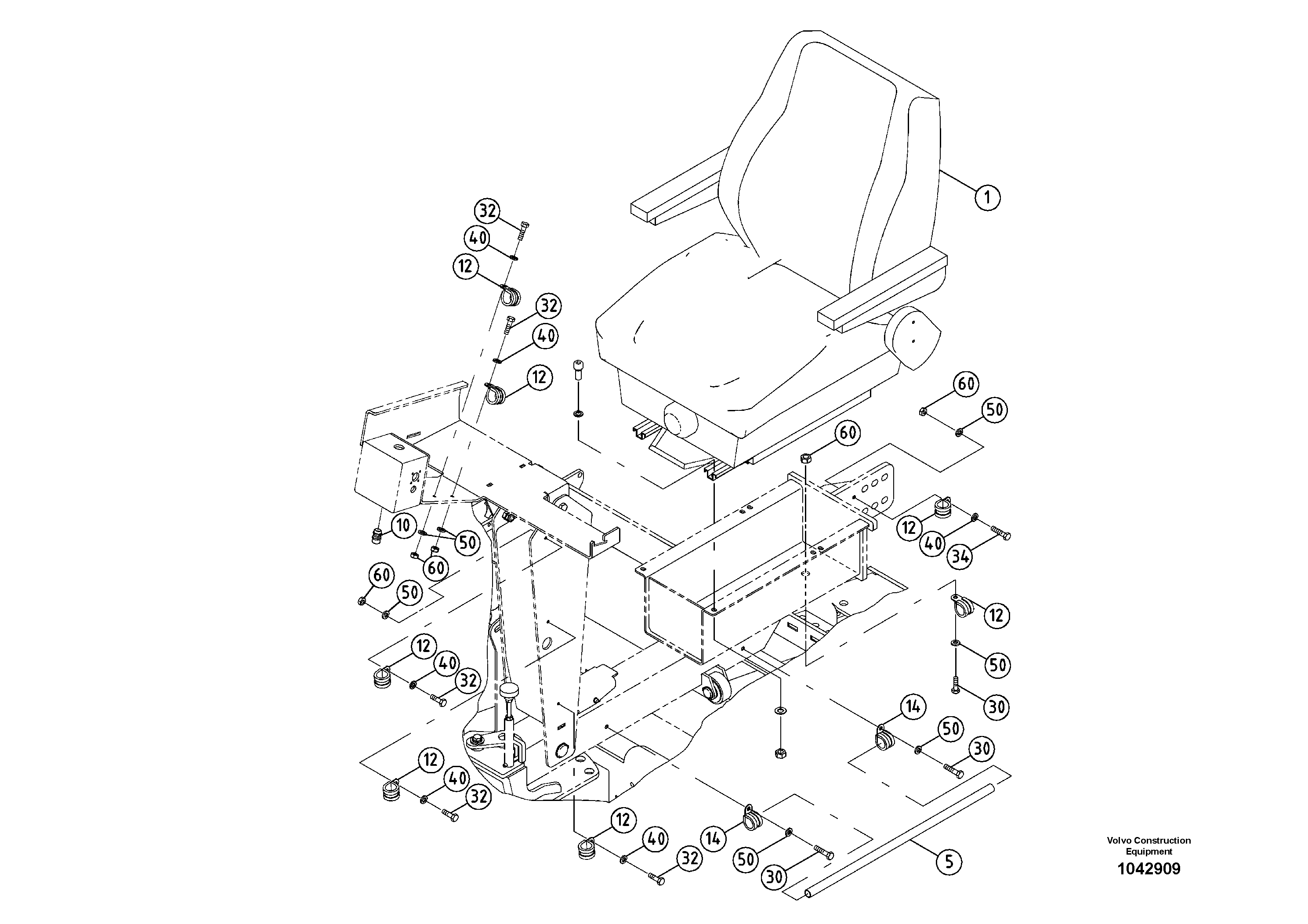Схема запчастей Volvo ABG2820 - 52207 DeLuxe Seats With Heating ABG2820 S/N 20814 -