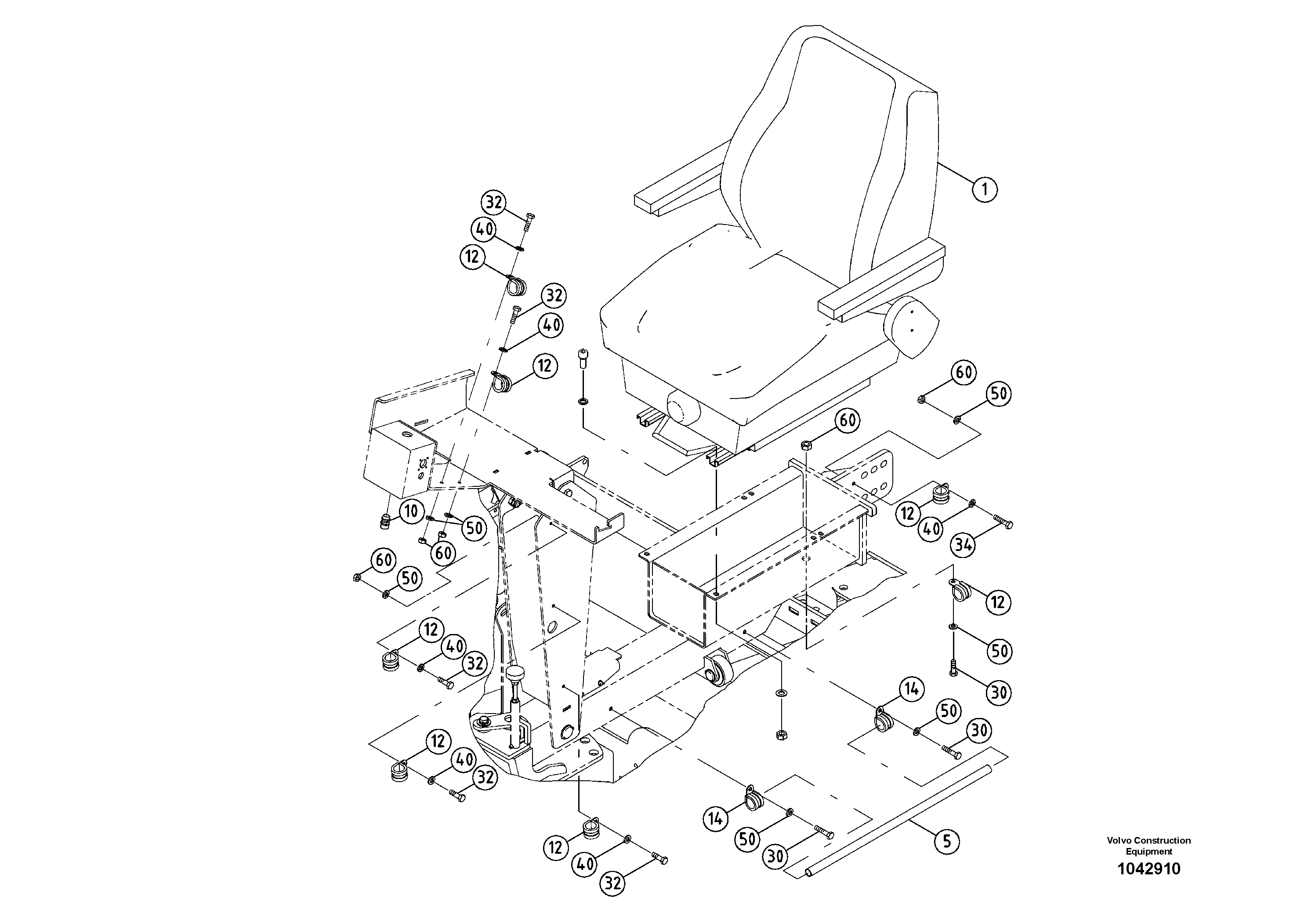 Схема запчастей Volvo ABG2820 - 52208 DeLuxe Seats With Heating ABG2820 S/N 20814 -