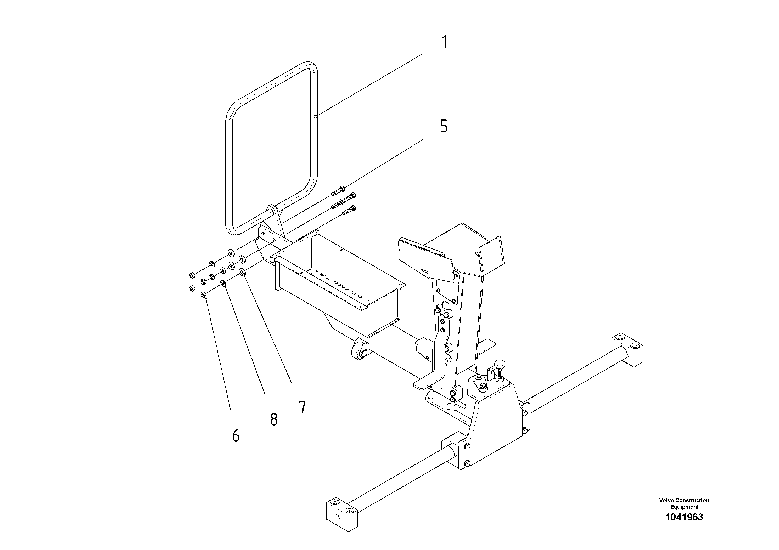 Схема запчастей Volvo ABG2820 - 54222 Seat Railing ABG2820 S/N 20814 -