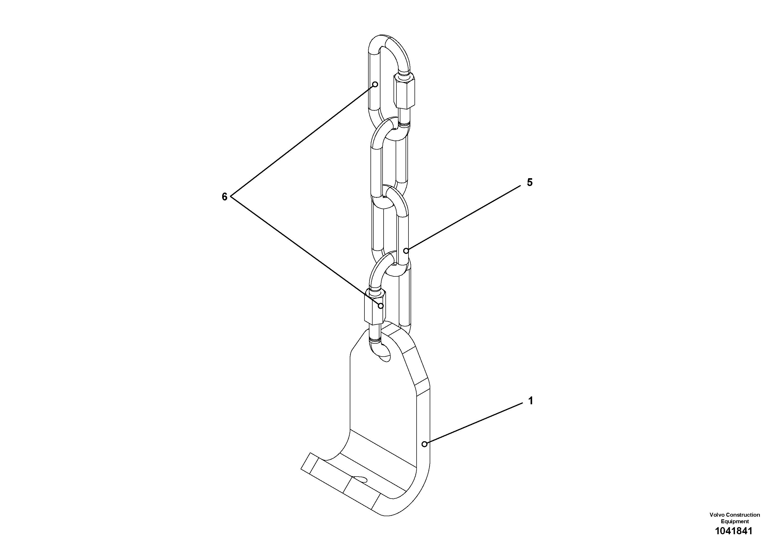 Схема запчастей Volvo ABG2820 - 42445 Safety Chain ABG2820 S/N 20814 -