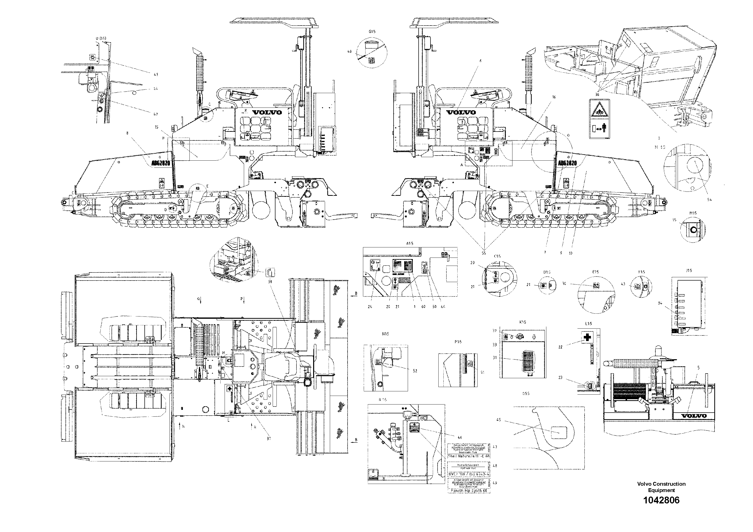 Схема запчастей Volvo ABG2820 - 55358 Signs ABG2820 S/N 20814 -