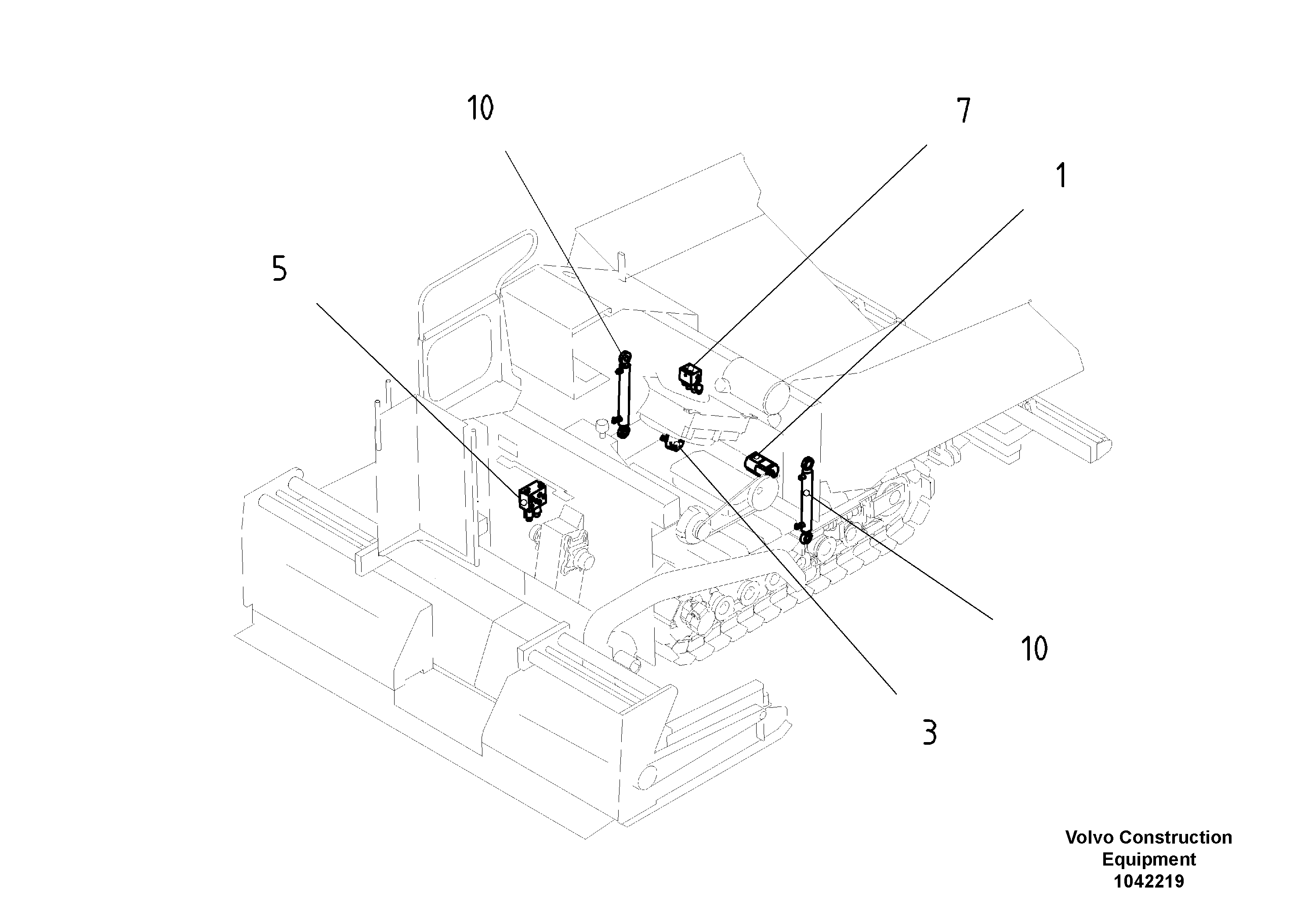 Схема запчастей Volvo ABG2820 - 53784 Hydraulic diagram ABG2820 S/N 20814 -