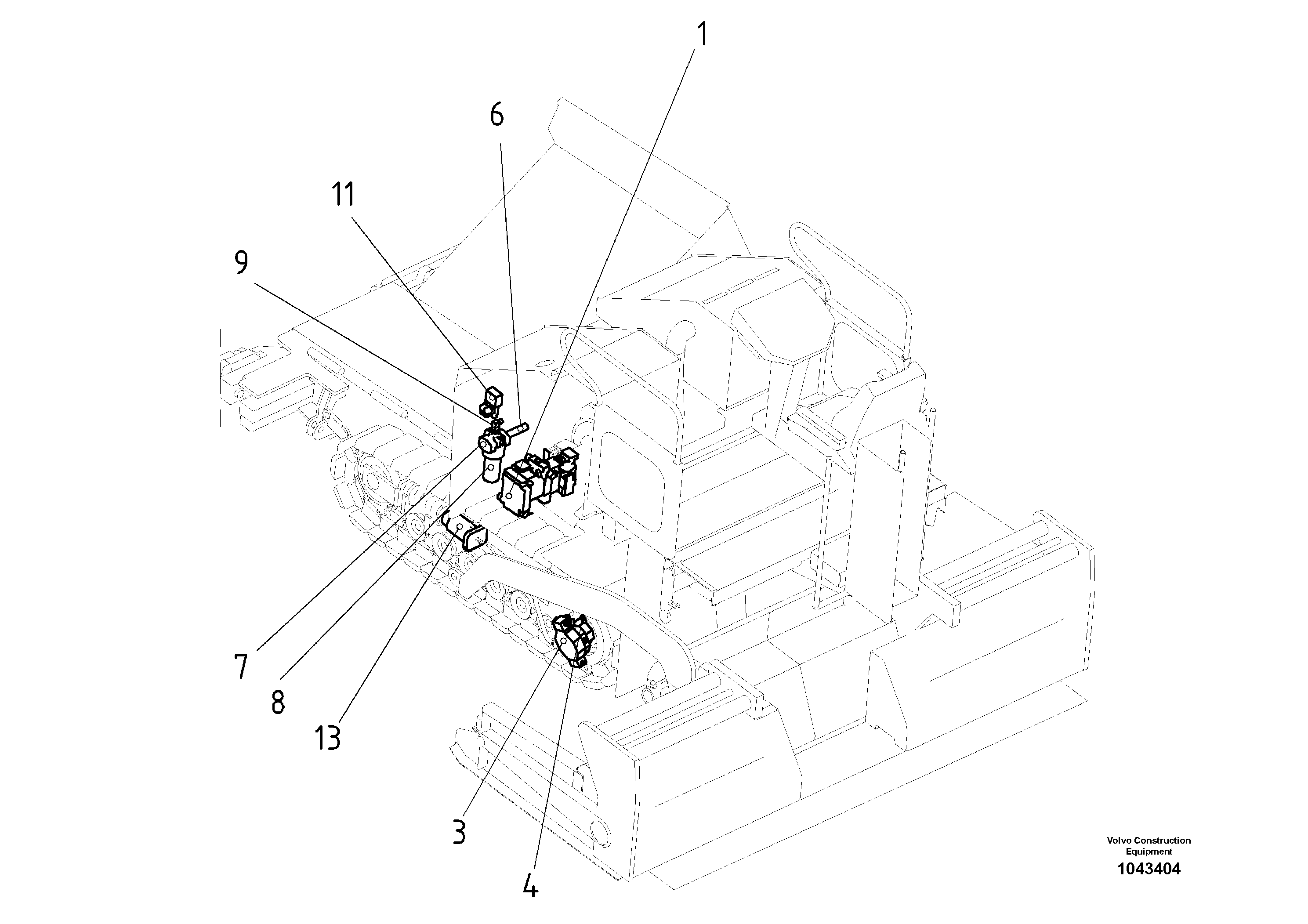 Схема запчастей Volvo ABG2820 - 56997 Hydraulic diagram ABG2820 S/N 20814 -