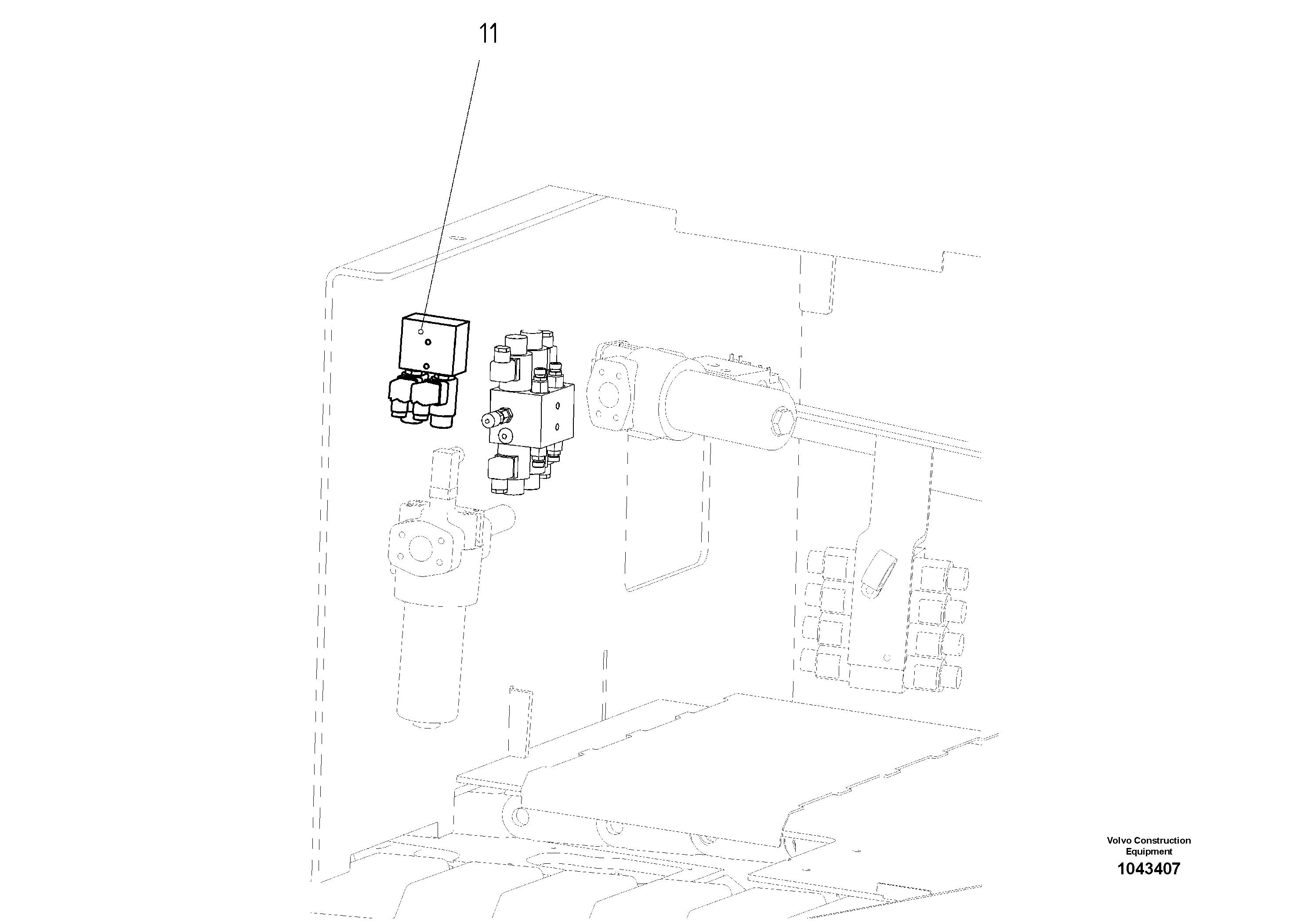 Схема запчастей Volvo ABG2820 - 57000 Hydraulic diagram ABG2820 S/N 20814 -