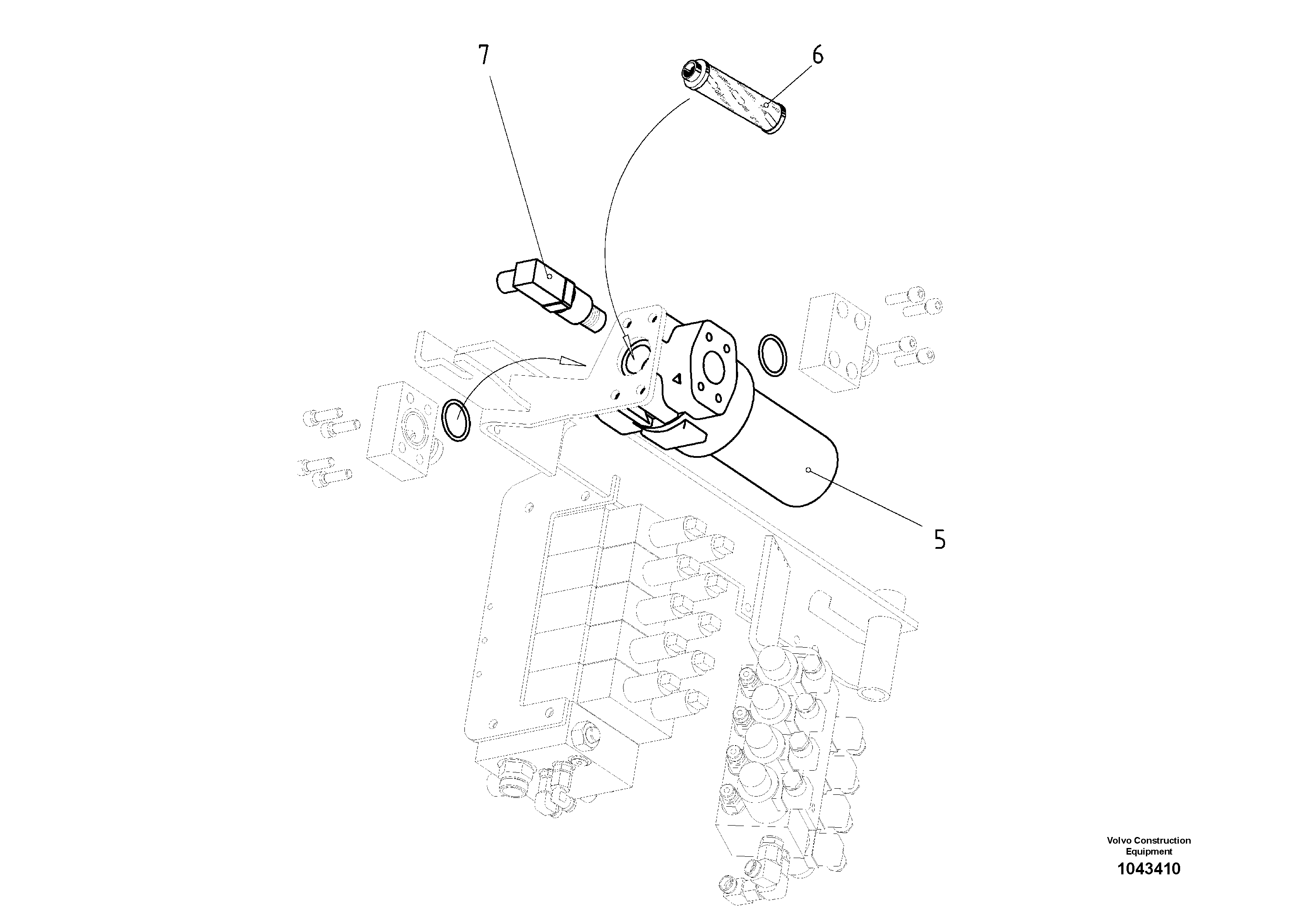 Схема запчастей Volvo ABG2820 - 57001 Hydraulic diagram ABG2820 S/N 20814 -
