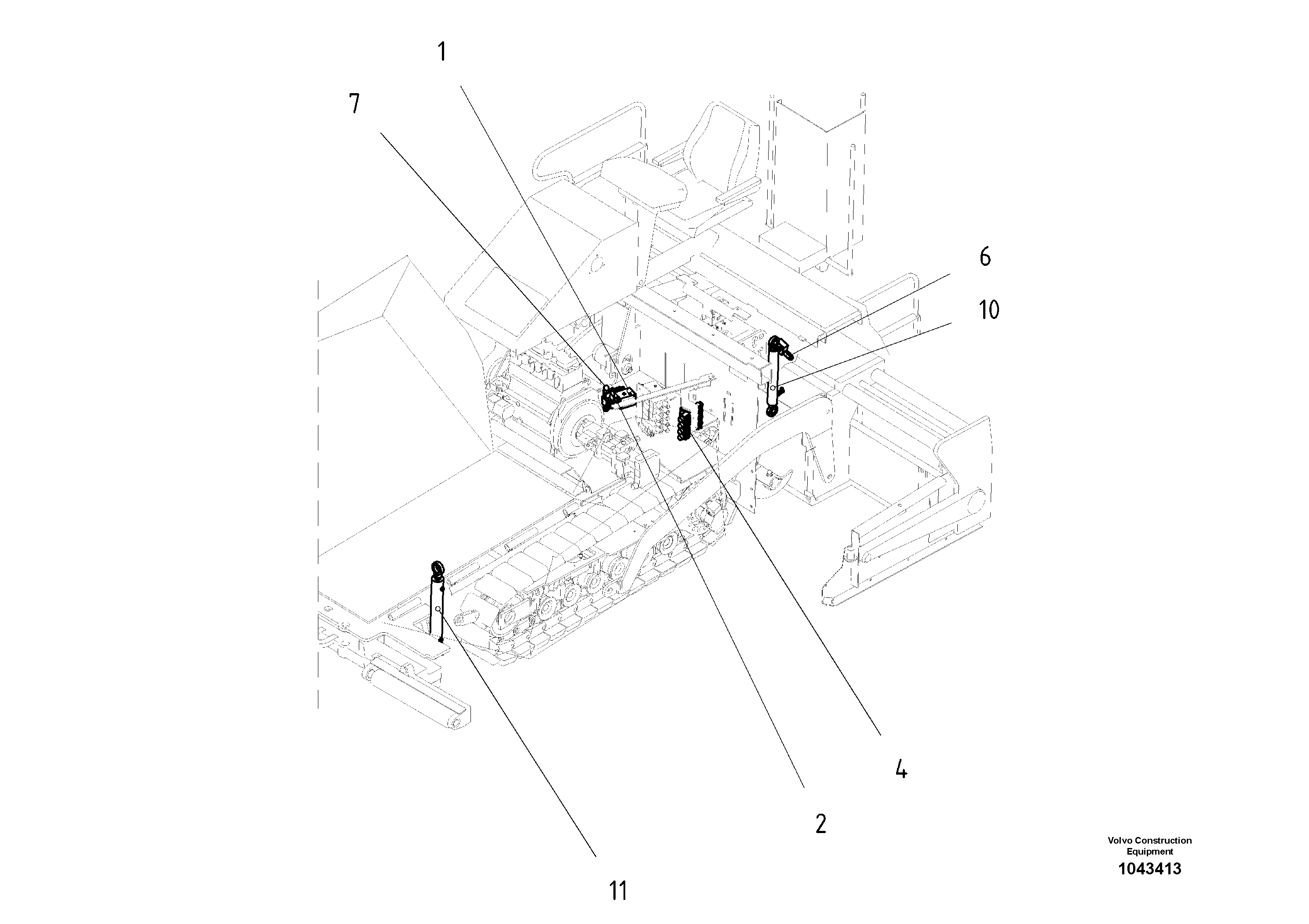 Схема запчастей Volvo ABG2820 - 57004 Hydraulic diagram ABG2820 S/N 20814 -