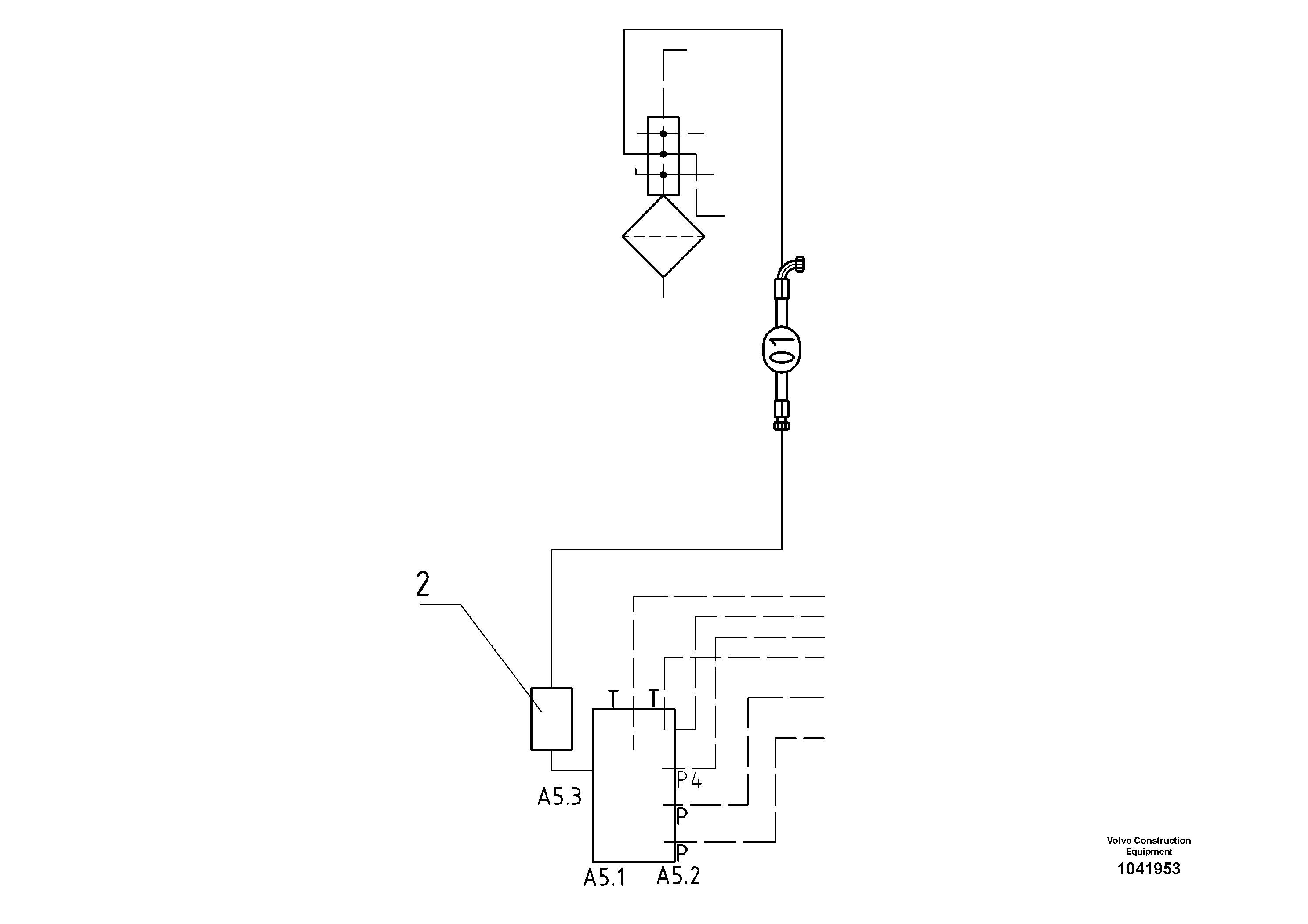 Схема запчастей Volvo ABG2820 - 53796 Hydraulic Hose Line ABG2820 S/N 20814 -