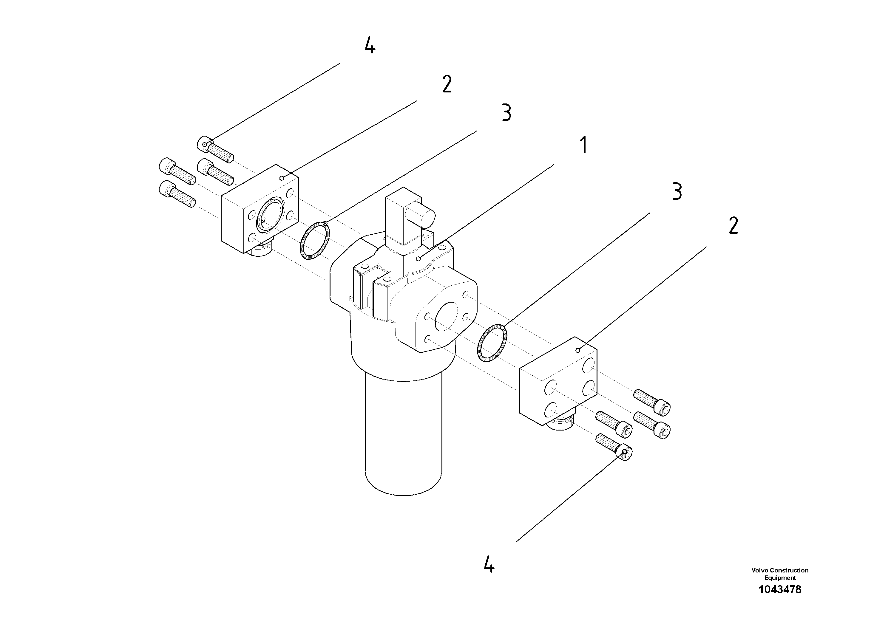 Схема запчастей Volvo ABG2820 - 57013 Filter LS-circuit ABG2820 S/N 20814 -